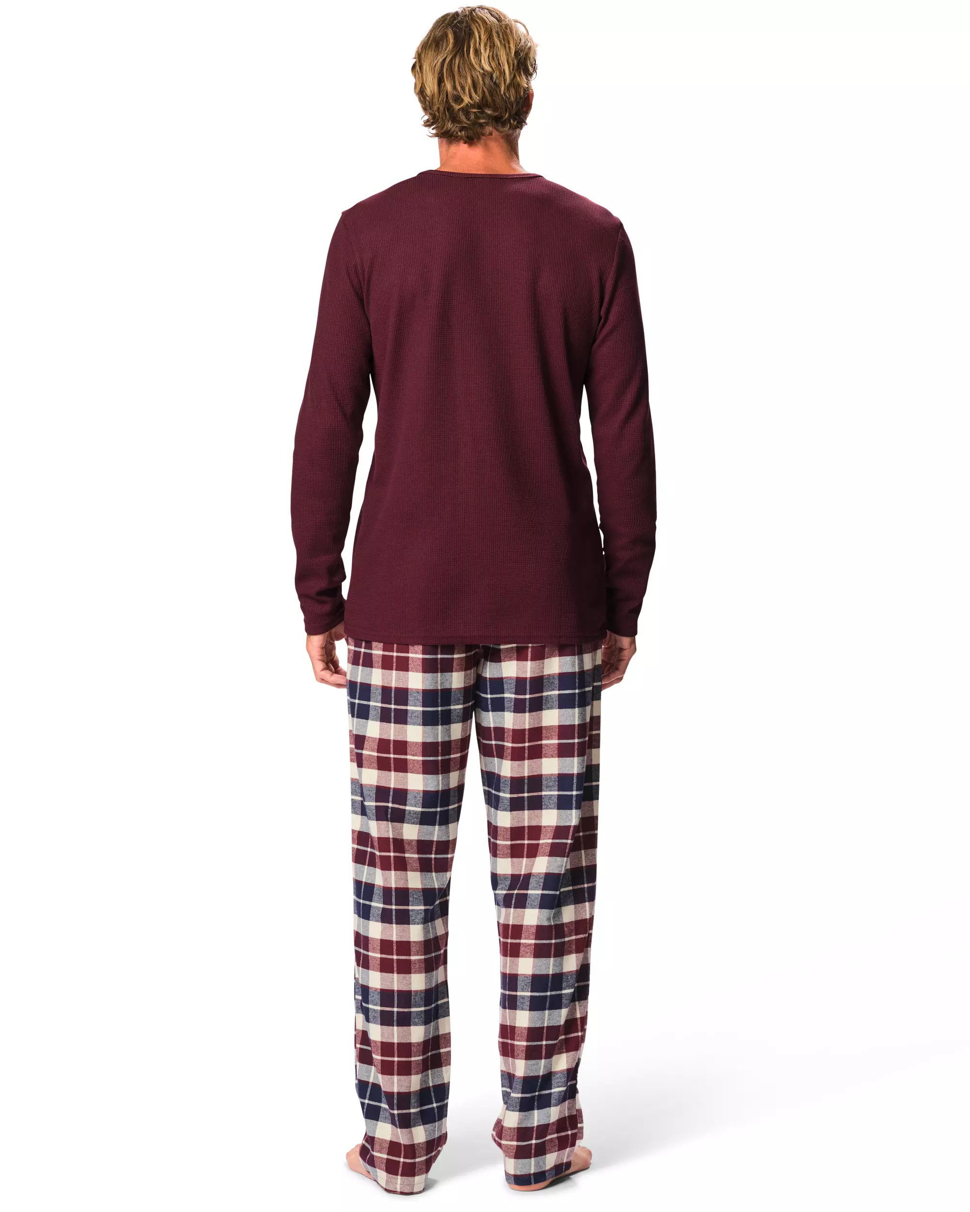 pyjama homme gaufré flanelle écossaise