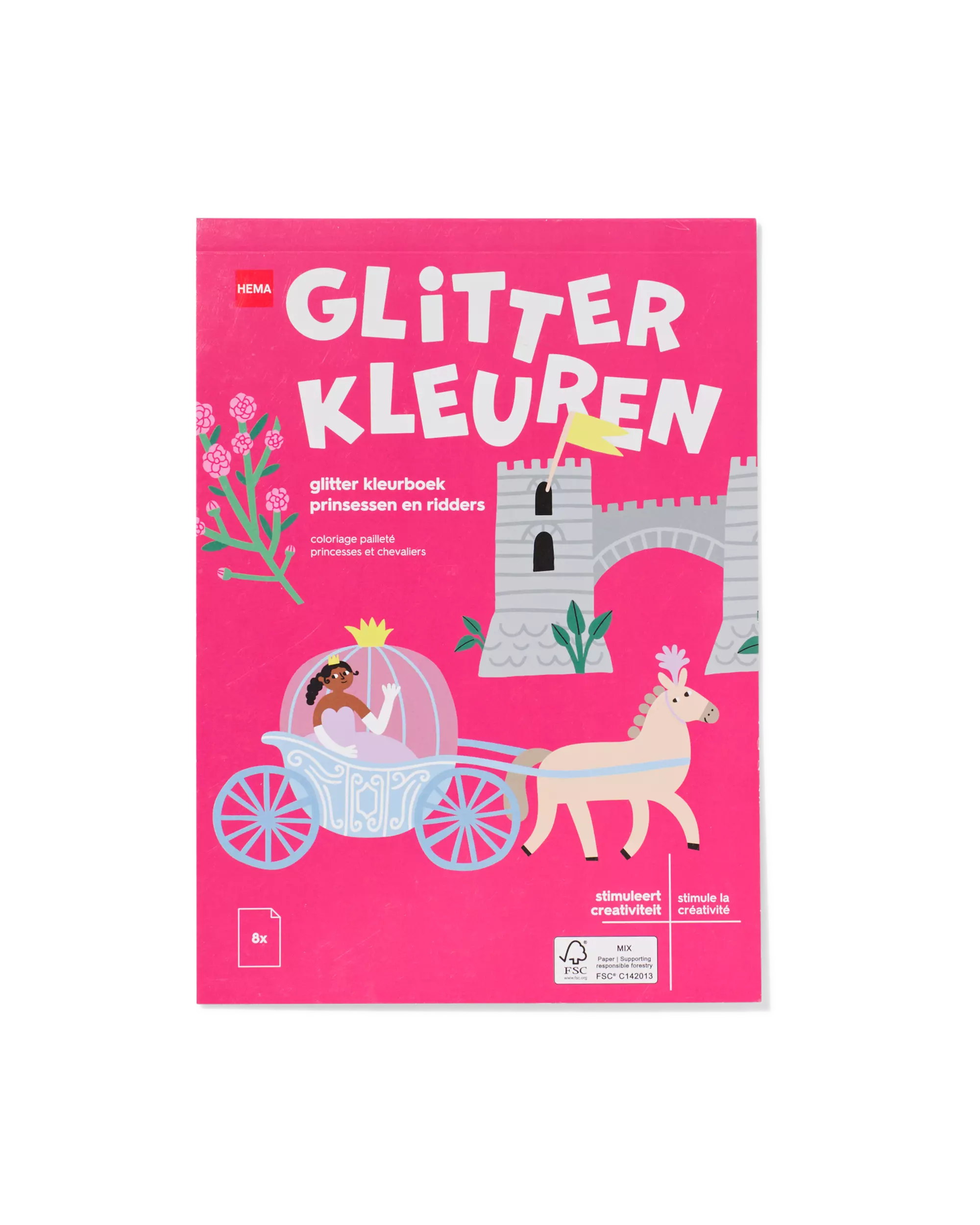 kleurboek A5 ridders en prinsessen