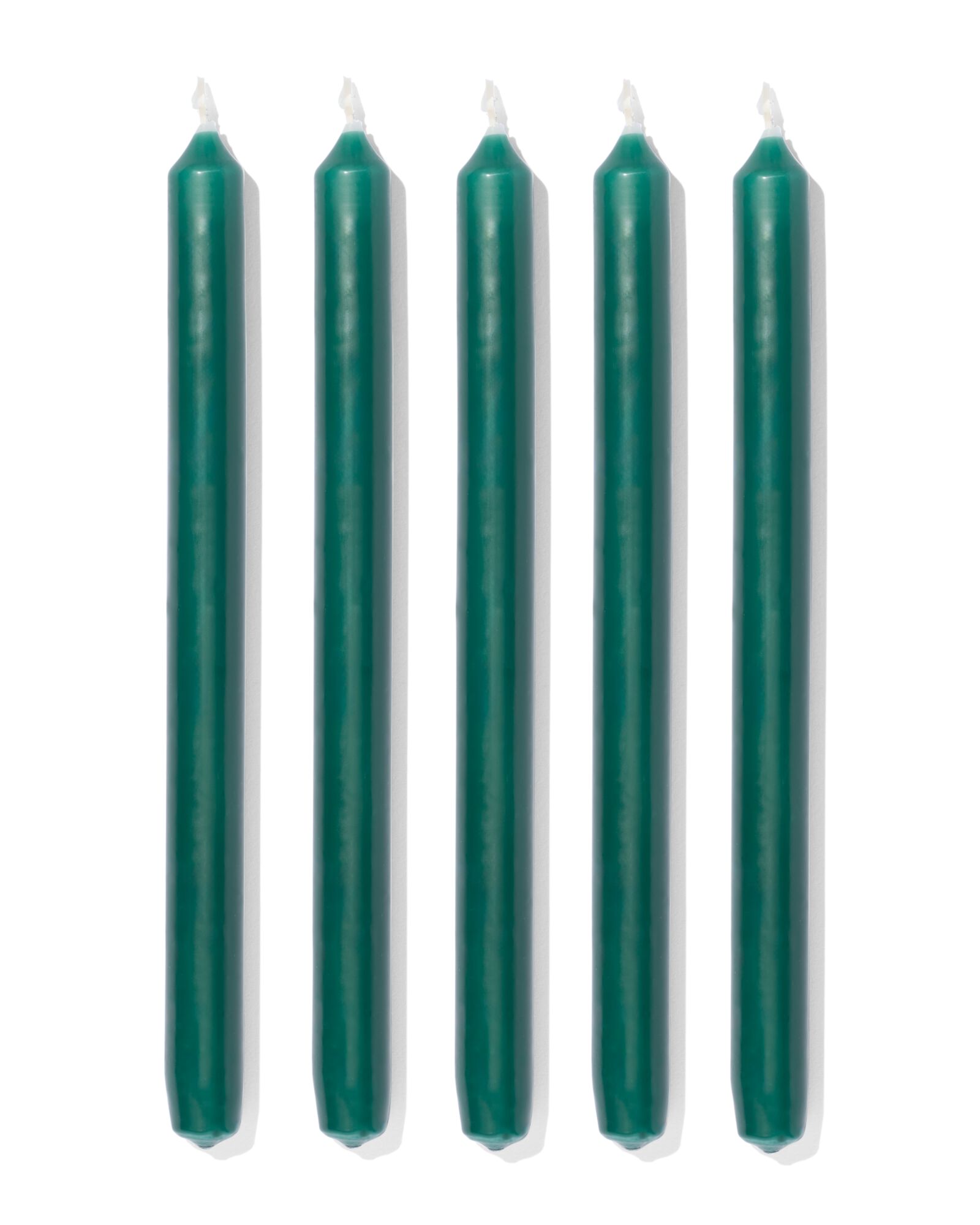 lange huishoudkaarsen &Oslash;2.2x29 donkergroen - 12 stuks donkergroen 2,2 x 29 - 13501852 - HEMA
