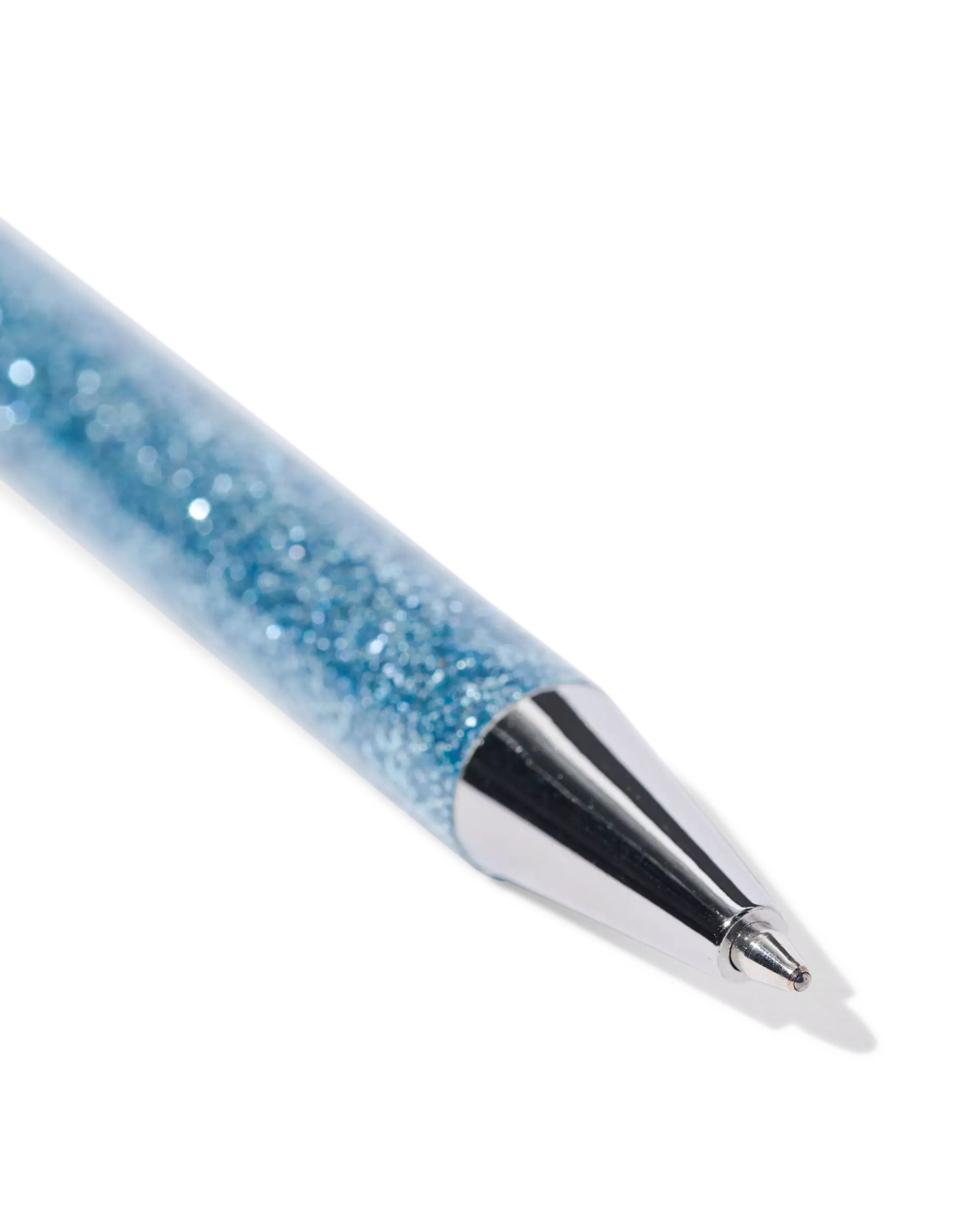 balpen blauw glitter blauwschrijvend