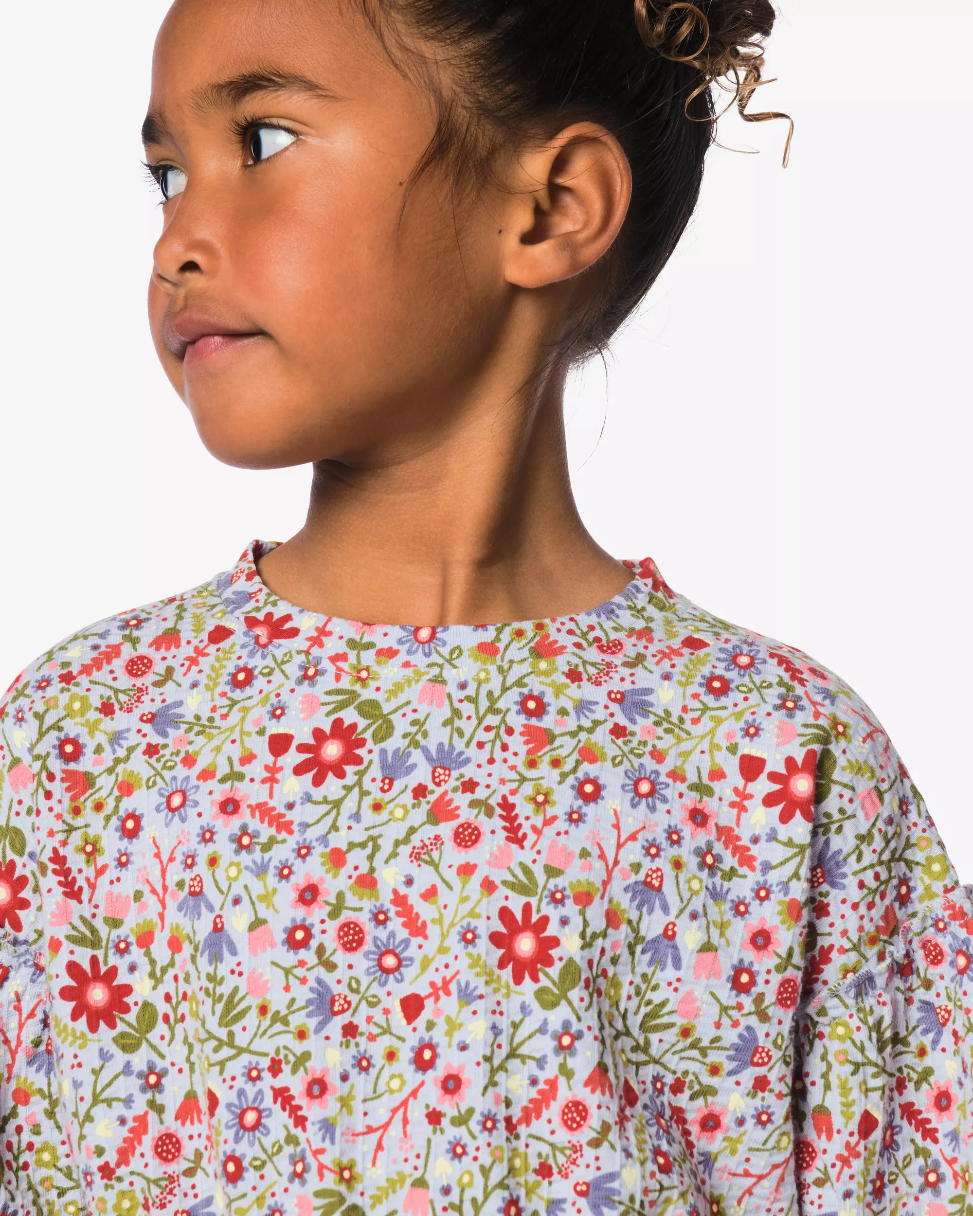 robe enfant coupe classique côtelé fleurs