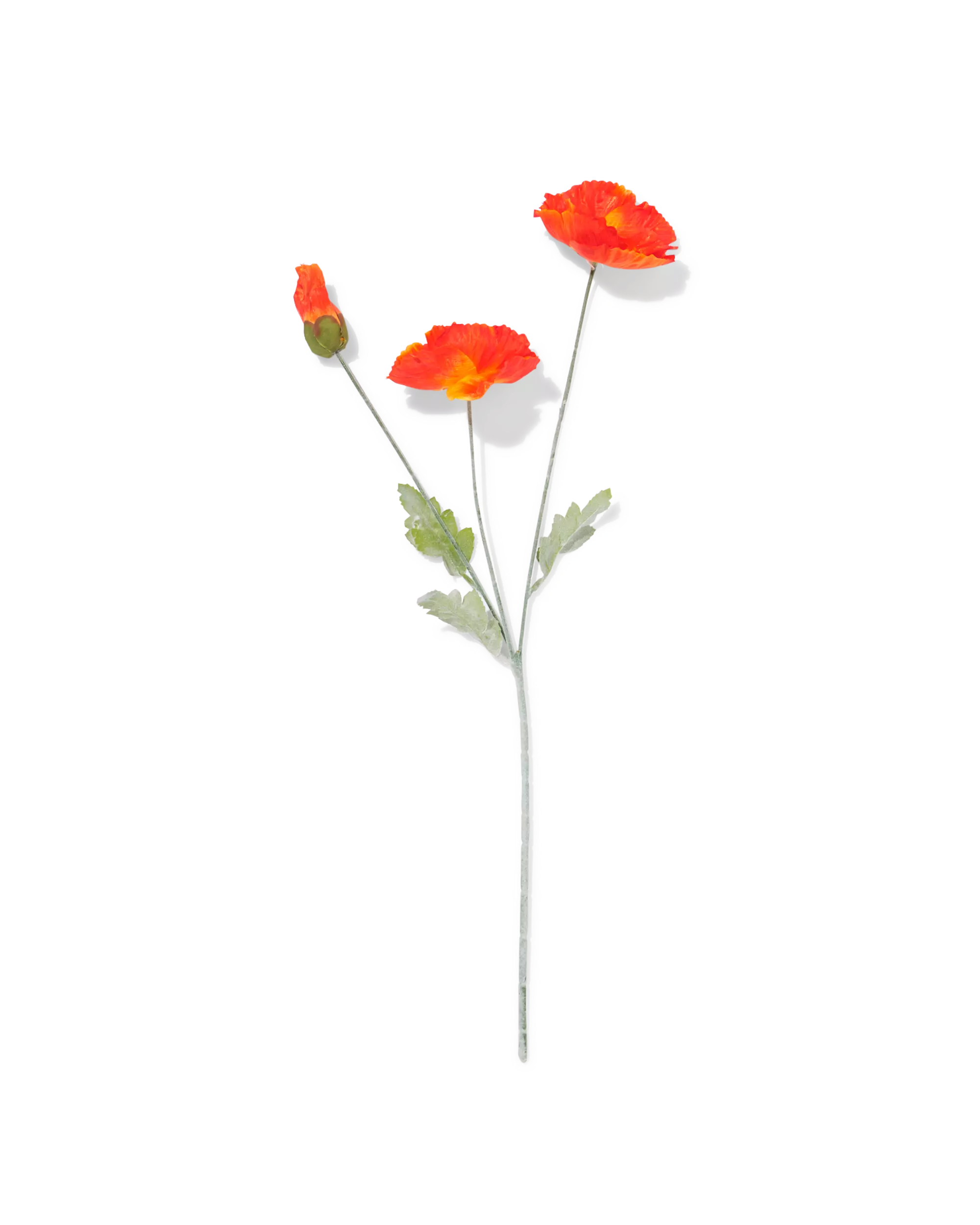 kunstbloem klaproos 55cm rood