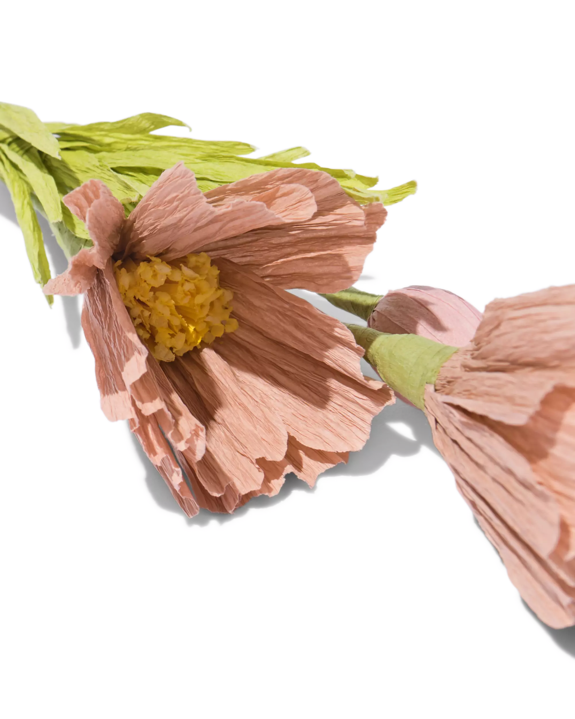 kunstbloem 24cm papier roze