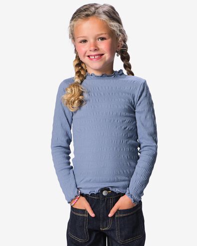 t-shirt enfant volants bleu bleu - 30873948BLUE - HEMA