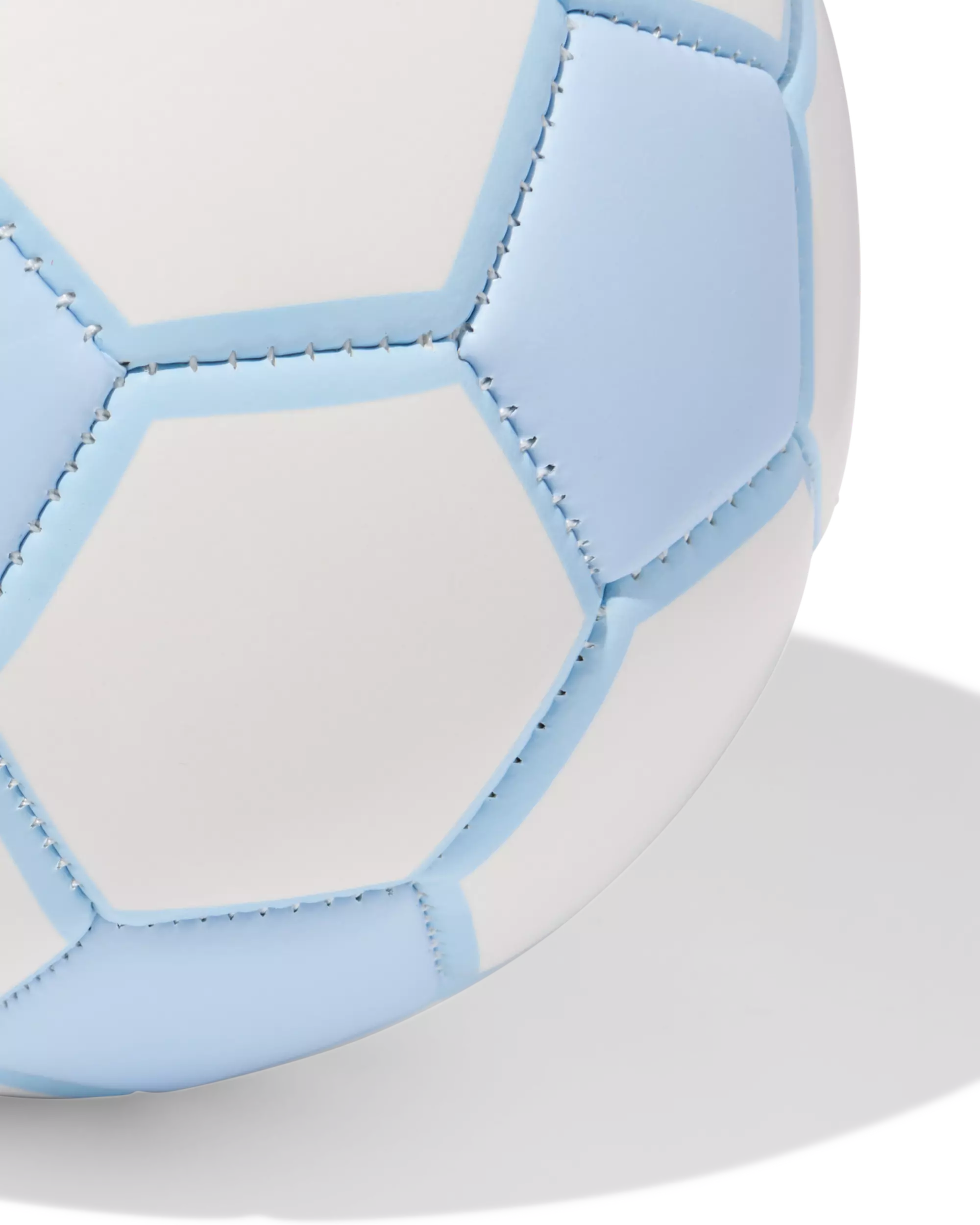 ballon de football taille 2 15 cm blanc-bleu