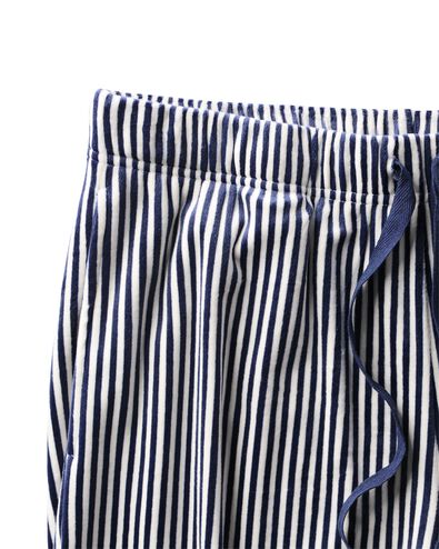 pantalon de pyjama femme velours ray&eacute; bleu fonc&eacute; bleu fonc&eacute; - 23401972DARKBLUE - HEMA