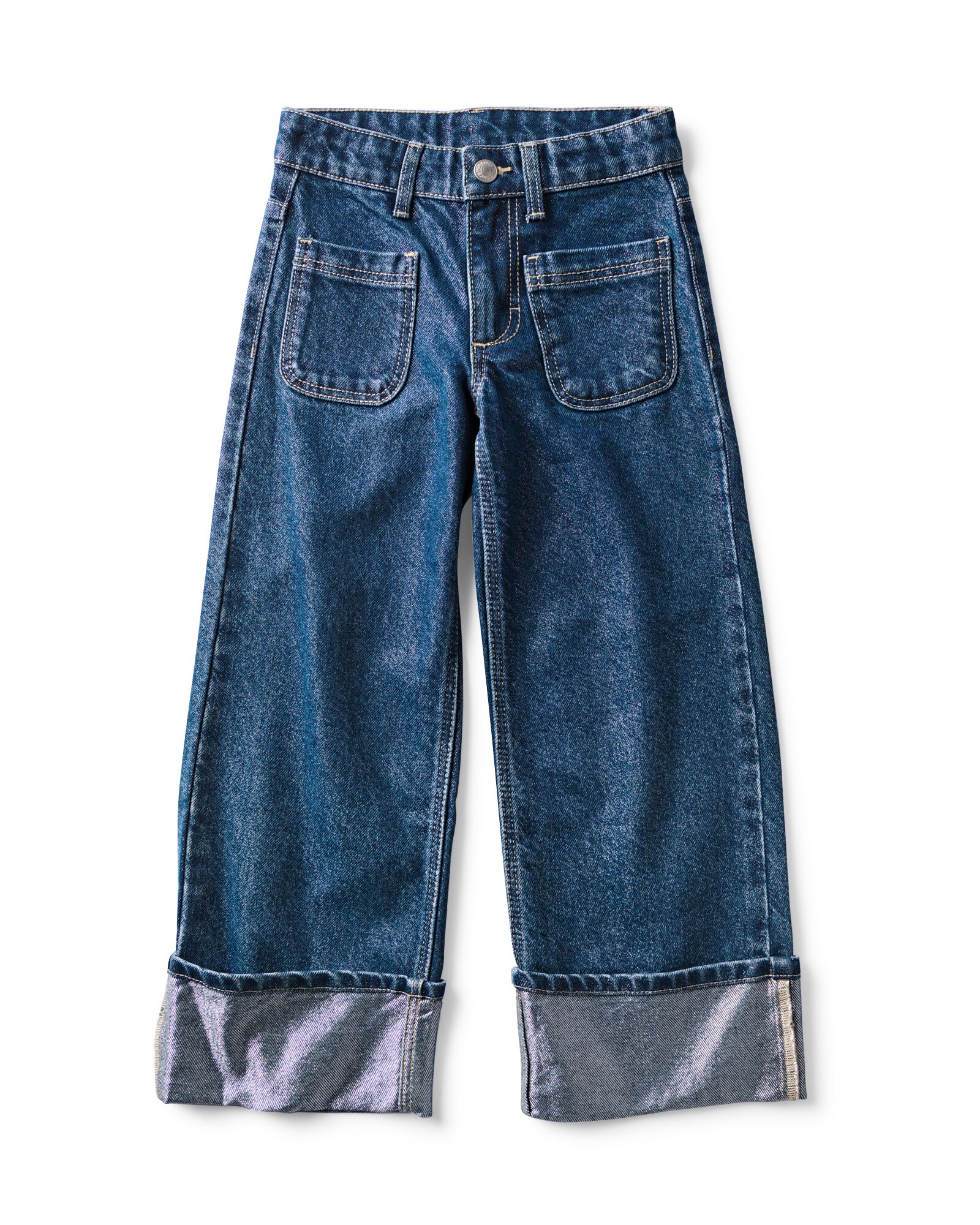 jean enfant coupe large bleu moyen bleu moyen - 30807722MIDBLUE - HEMA