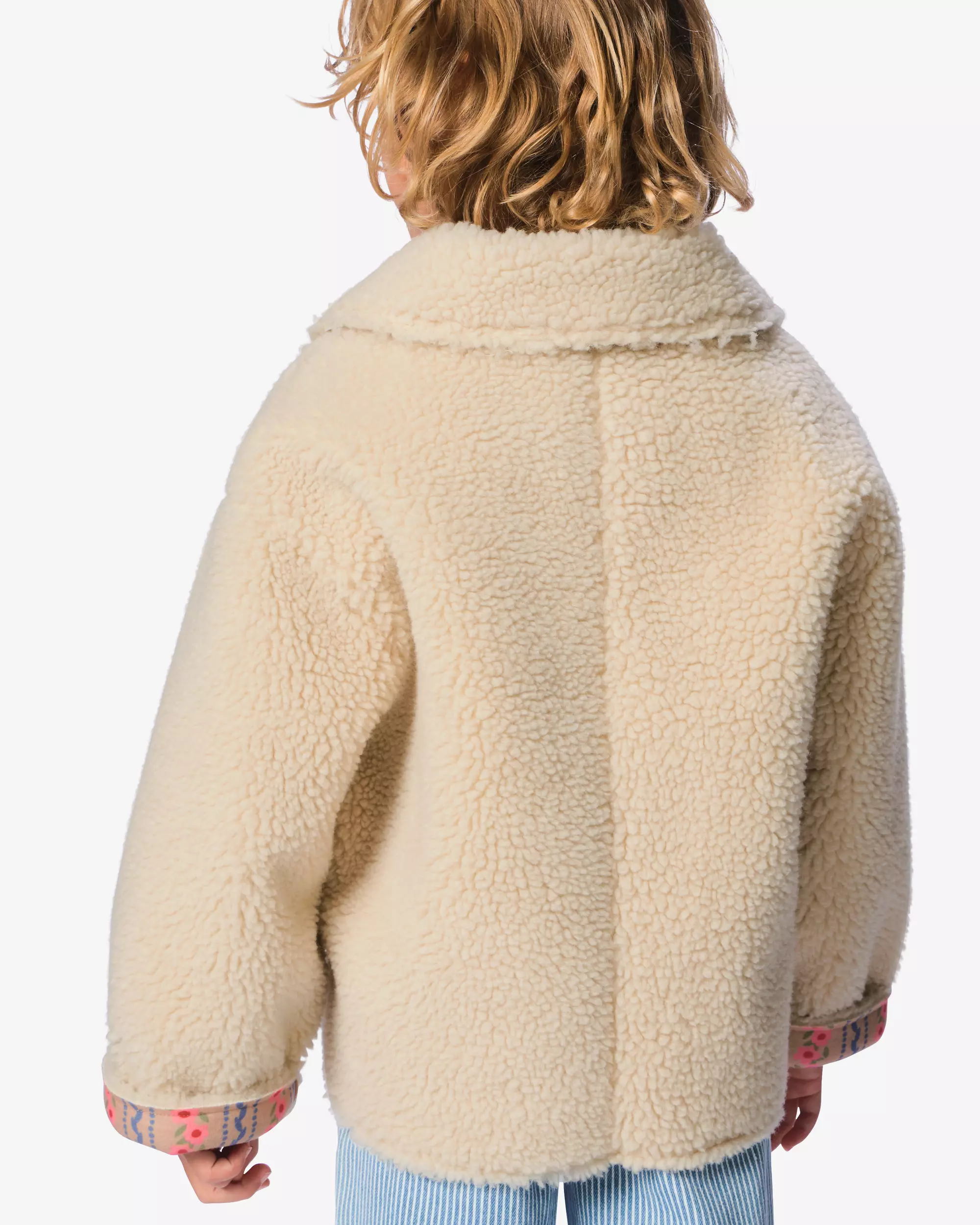 veste enfant pelucheux fleurs