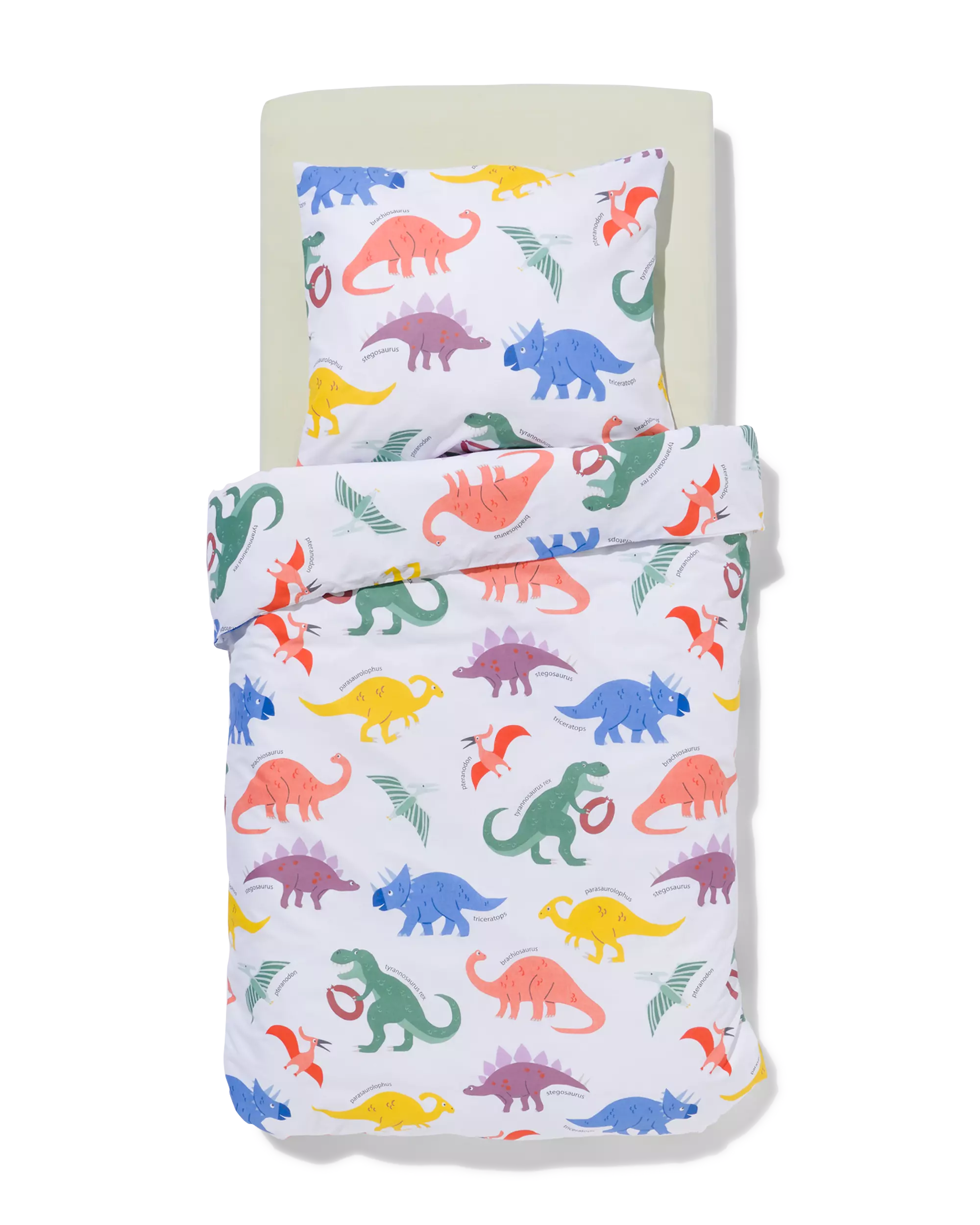housse de couette coton doux enfant 120x150 dino