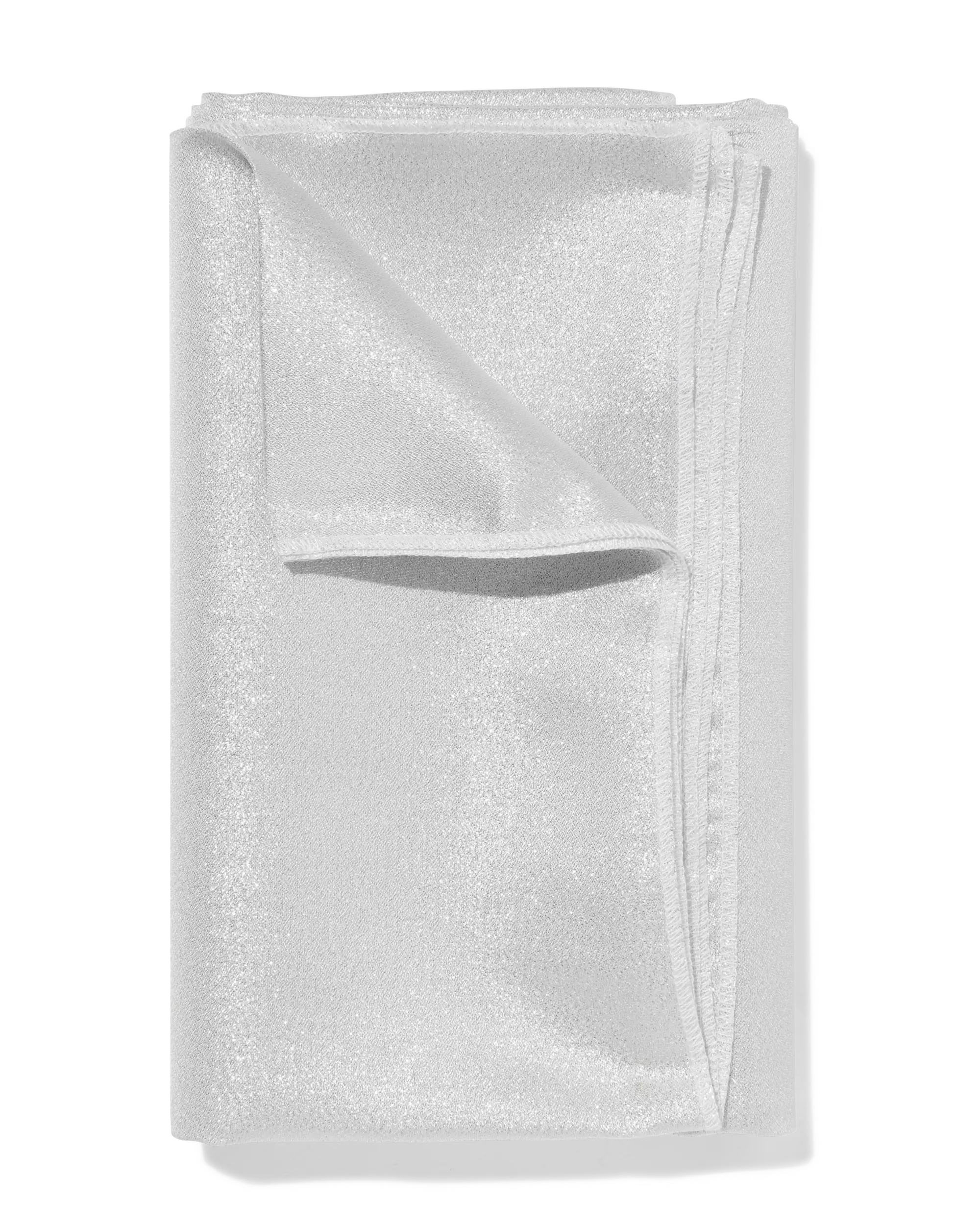 nappe 214x137,5cm brillante argentée