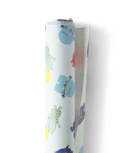 cadeaupapier 2mx70cm monster - 14700743 - HEMA