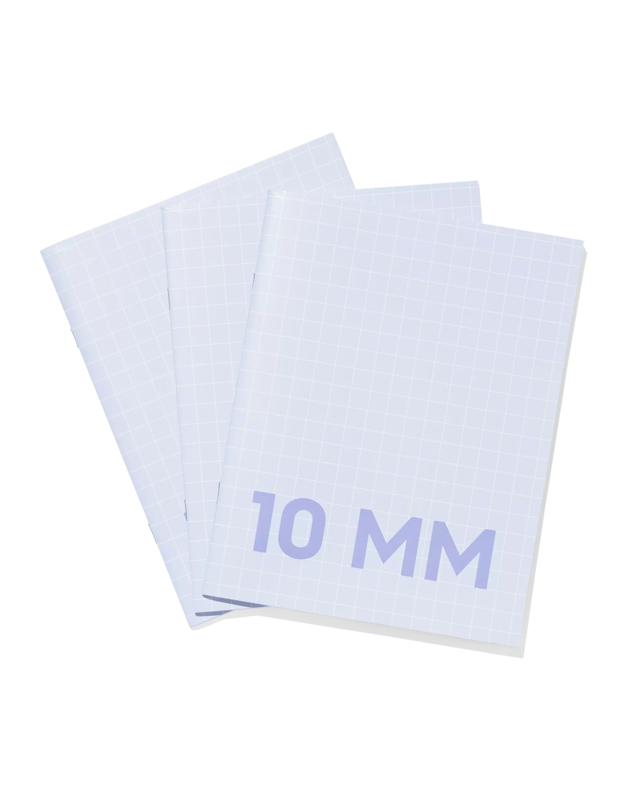 schriften blauw A5 geruit 10mm - 3 stuks