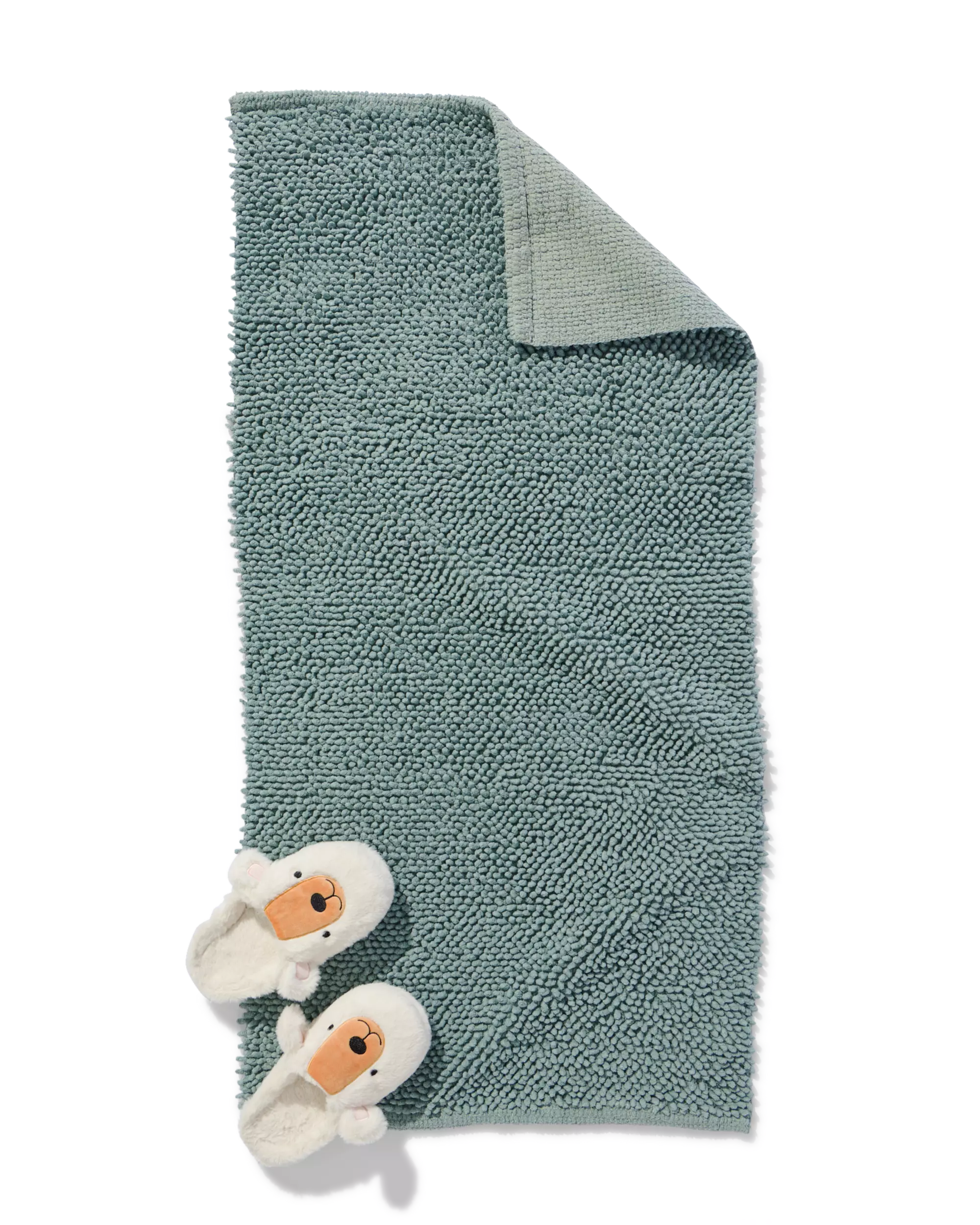Badematte 60 x 120 cm, Chenille, grünblau