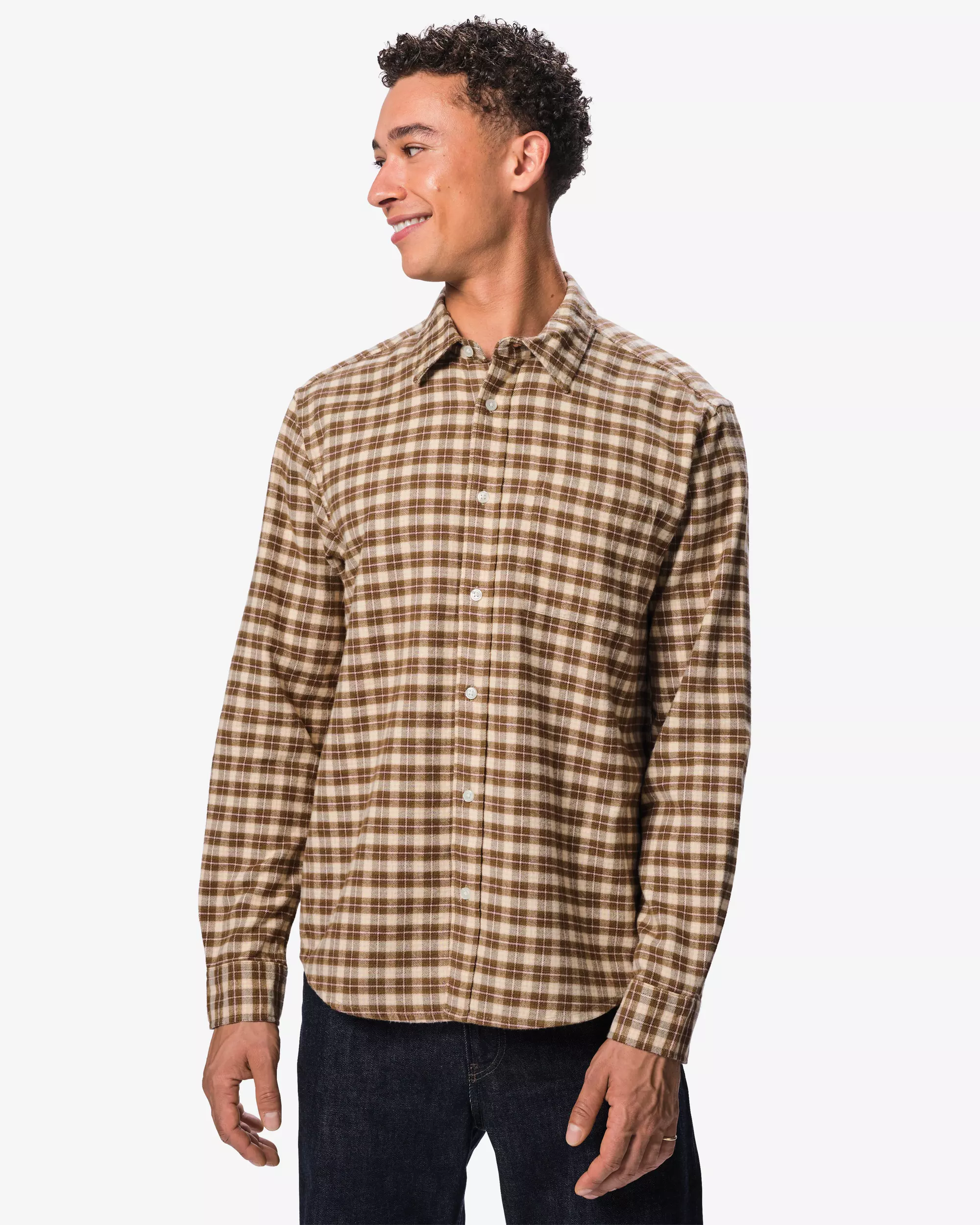 Herren-Oberhemd, Flanell, Karomuster