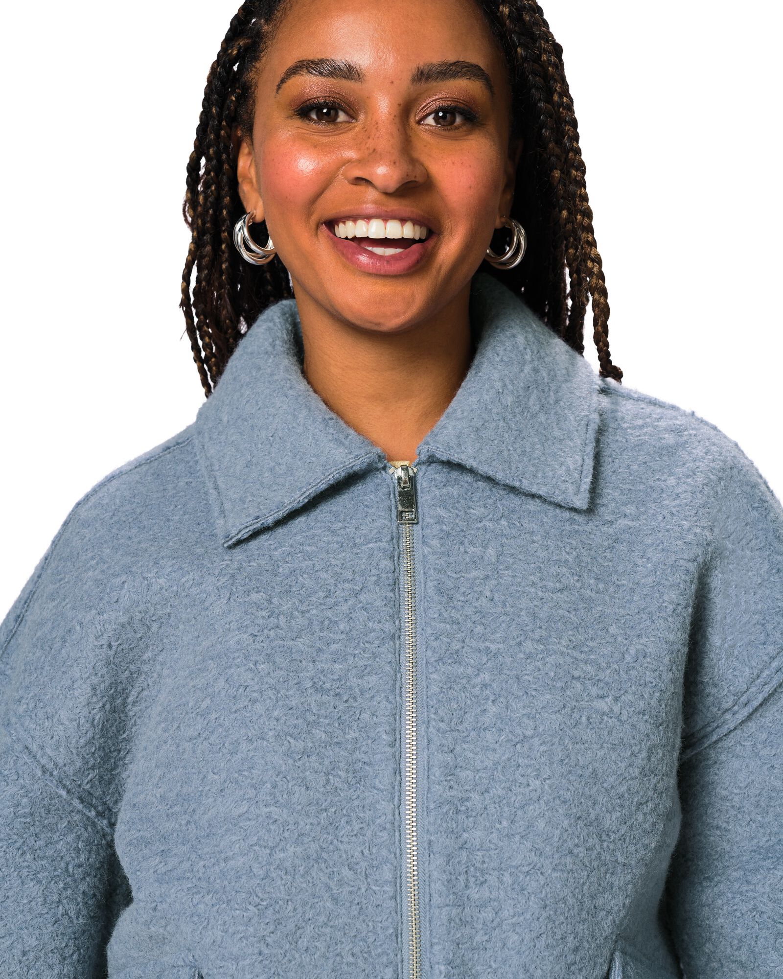 Damenjacke, Blouson mittelblau mittelblau - 36214220MIDBLUE - HEMA