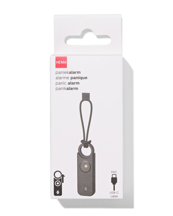 zelfverdediging sleutelhanger 9x3x1.5cm zwart - 41100006 - HEMA