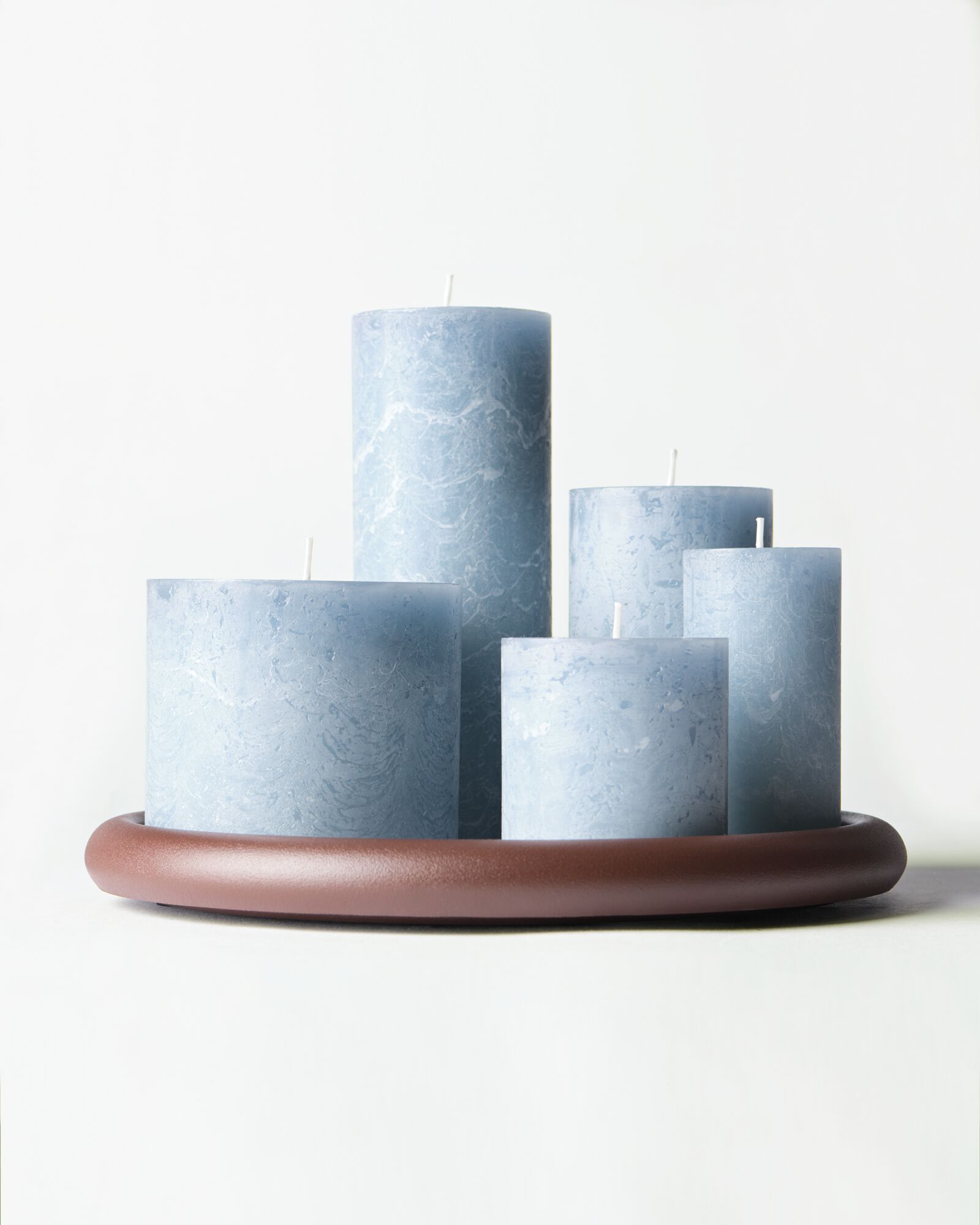 bougie rustique &Oslash;5x11 cm bleu clair bleu clair 5 x 11 - 13502909 - HEMA