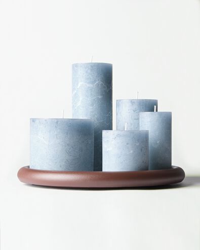 bougie rustique &Oslash;5x11 cm bleu clair bleu clair 5 x 11 - 13502909 - HEMA