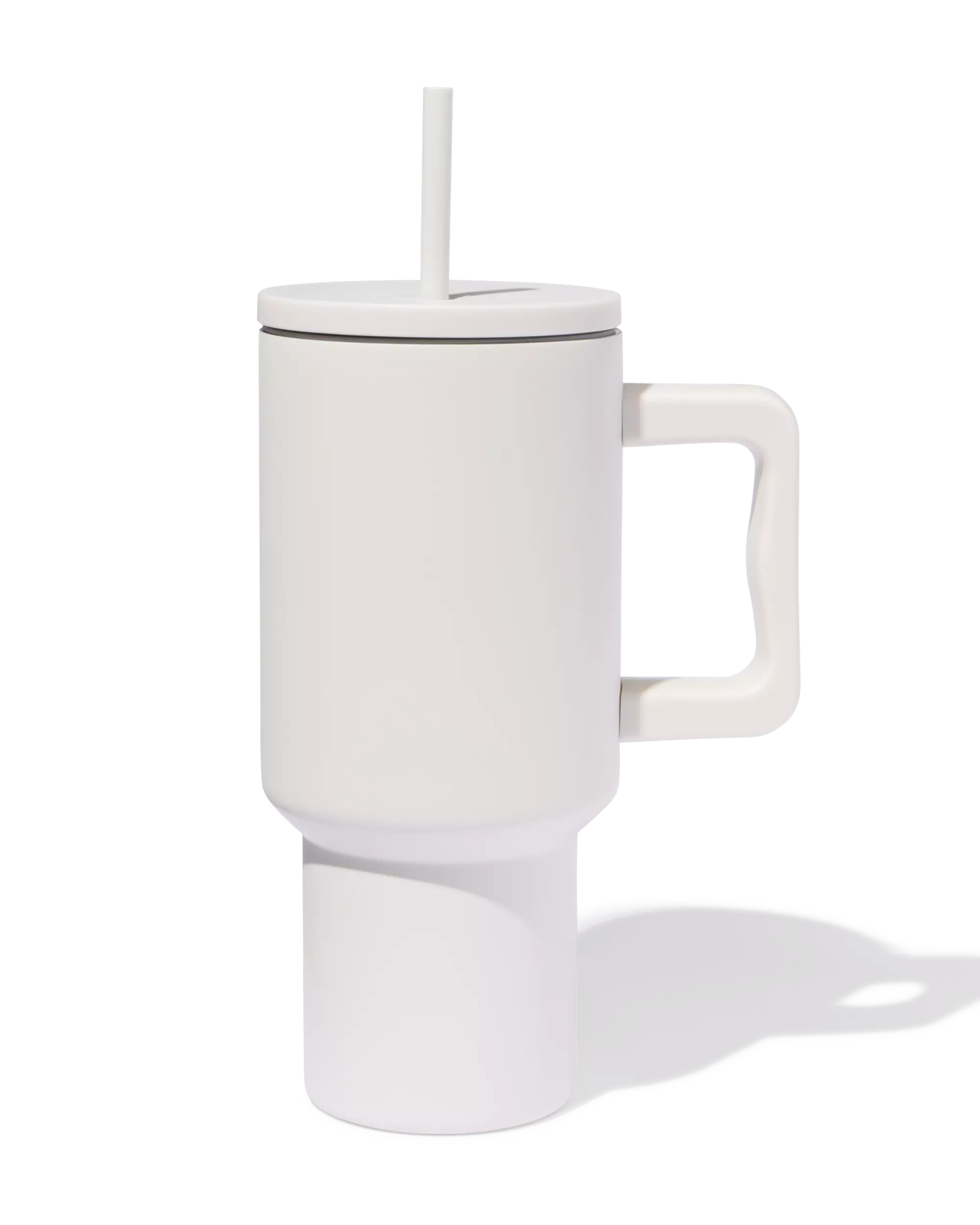 gobelet avec paille 900 ml en acier inoxydable beige