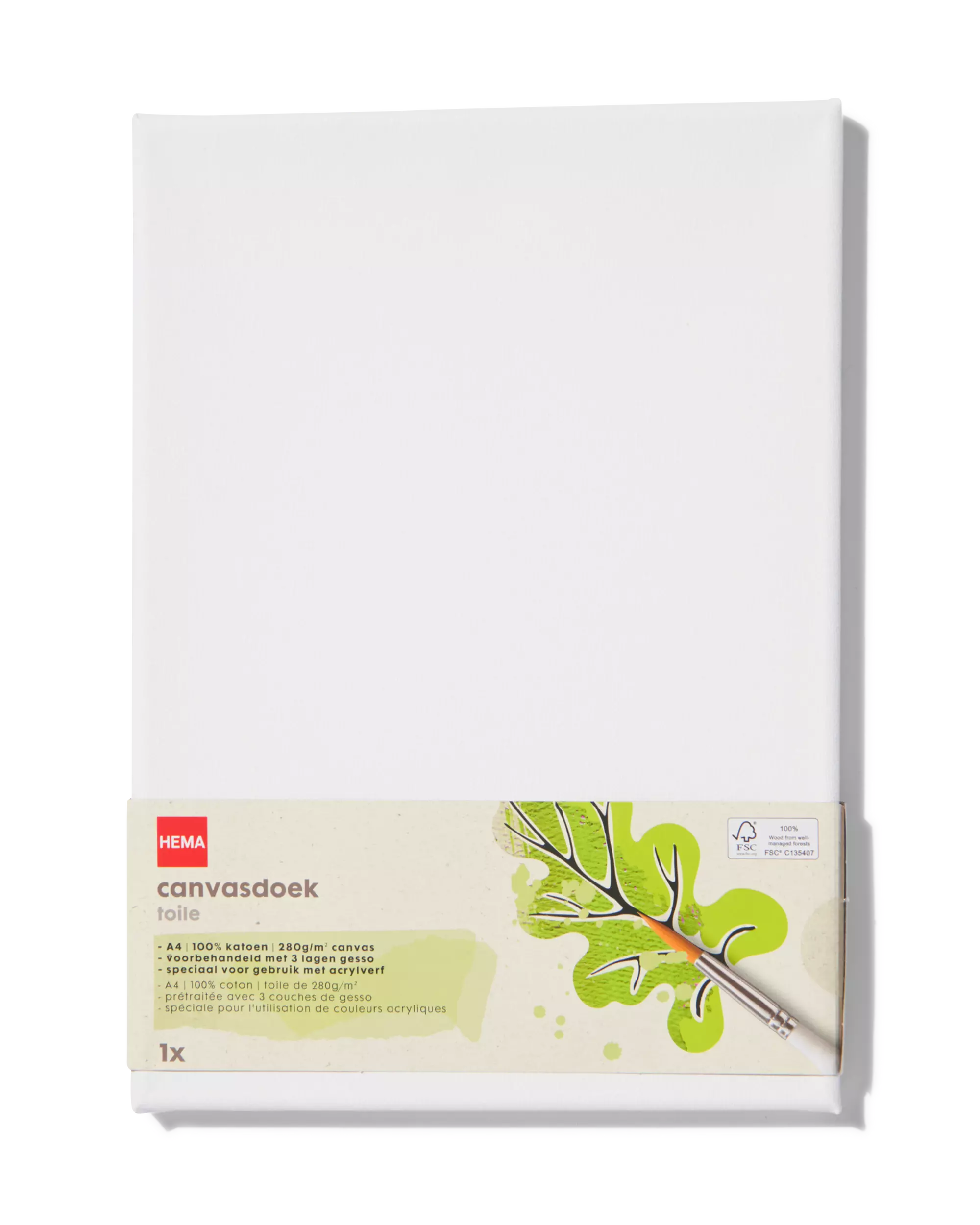 toile de peinture 280 g/m2 A4