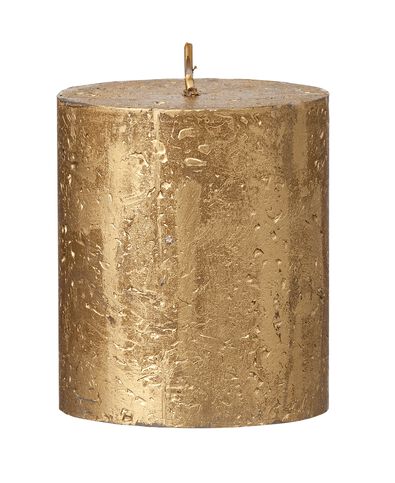 bougie rustique - 8x7 cm - or dor&eacute; 7 x 8 - 13503212 - HEMA
