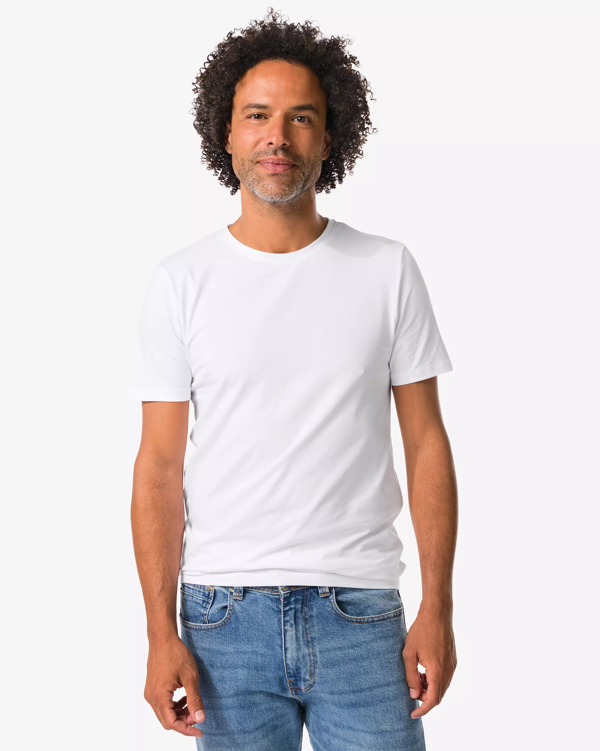 Herren-T-Shirts, Slim Fit, O-Ausschnitt, extra lang – 2 Stück