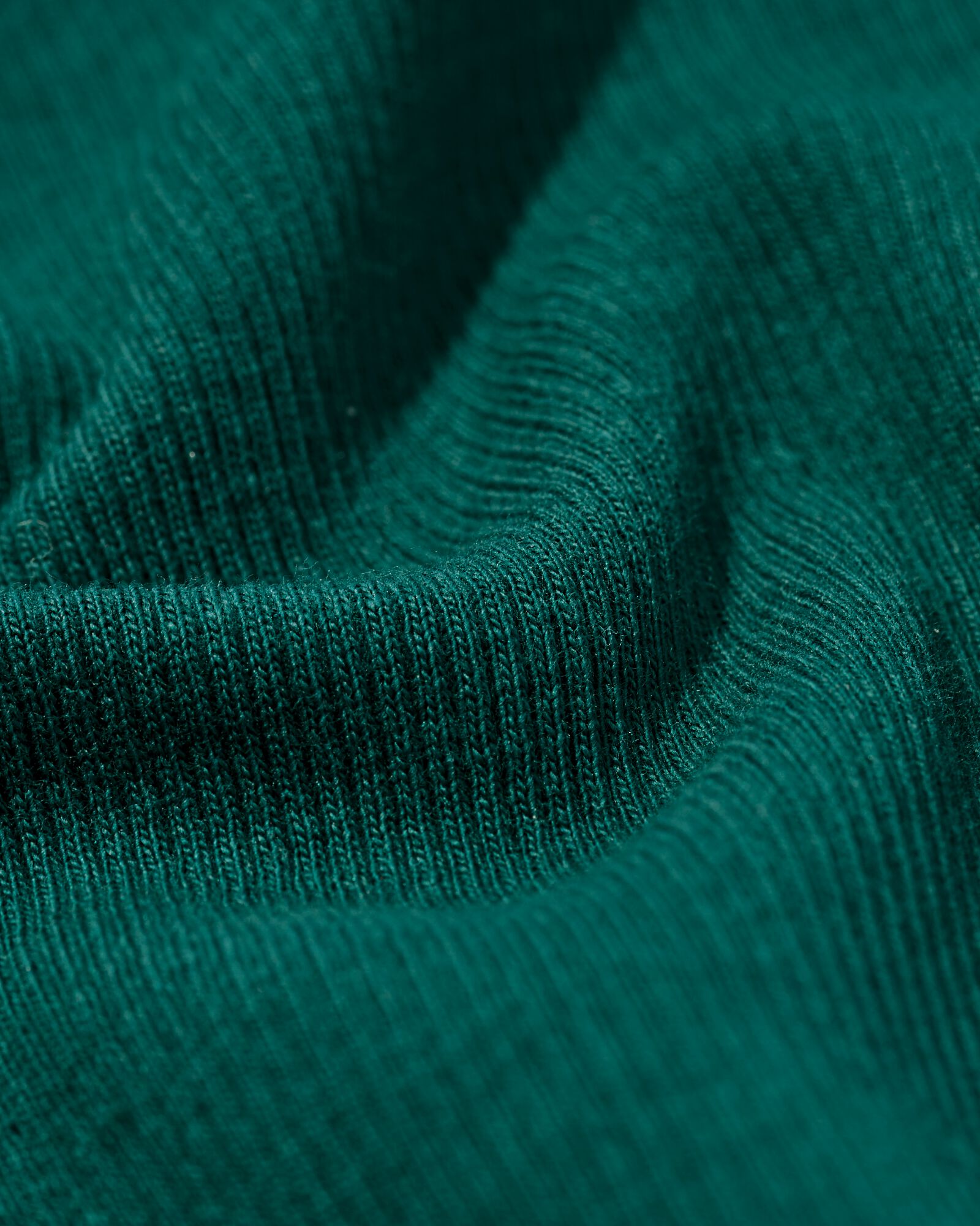 dames T-shirt Clara regular fit rib zeegroen zeegroen - 36306420SEAGREEN - HEMA
