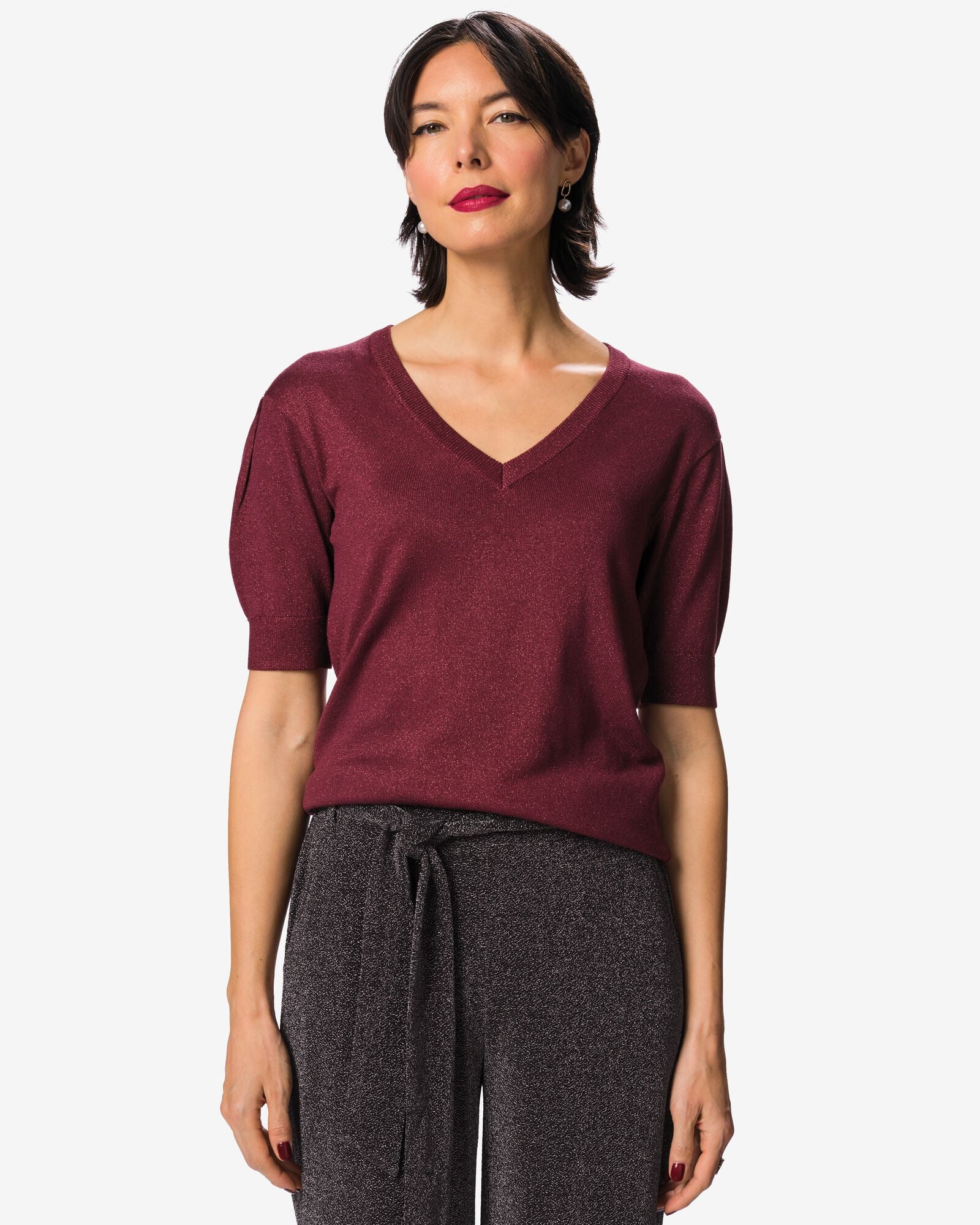 pull femme Marie  bordeaux bordeaux - 36215380BURGUNDYRED - HEMA