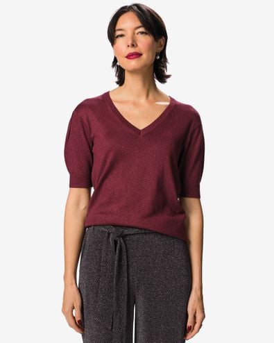 pull femme Marie  bordeaux bordeaux - 36215380BURGUNDYRED - HEMA