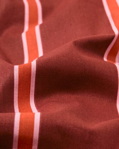 housse de couette 200x200/220cm coton doux ray&eacute; marron - 5720196 - HEMA