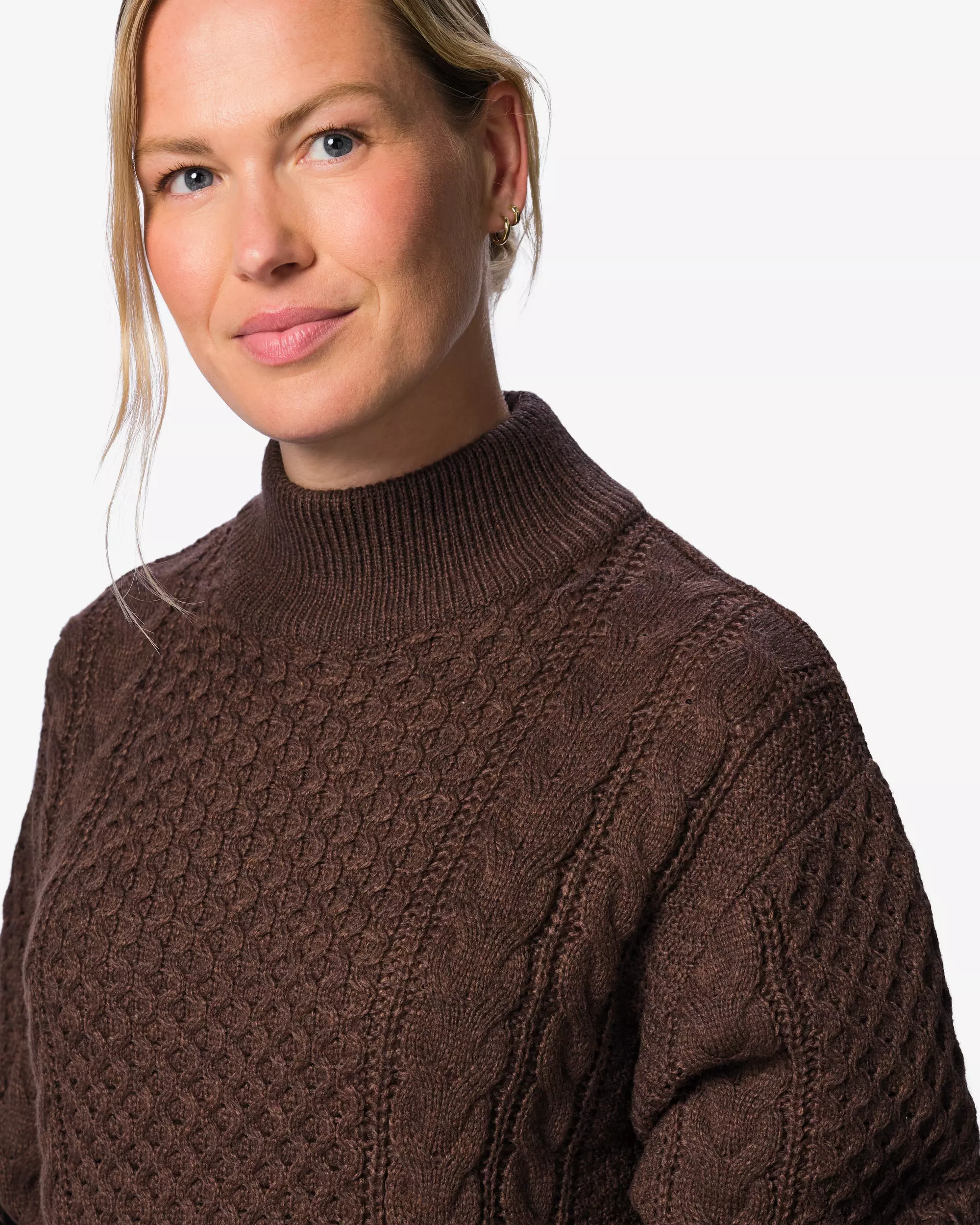 robe femme coupe classique torsadé maille grossière acrylique