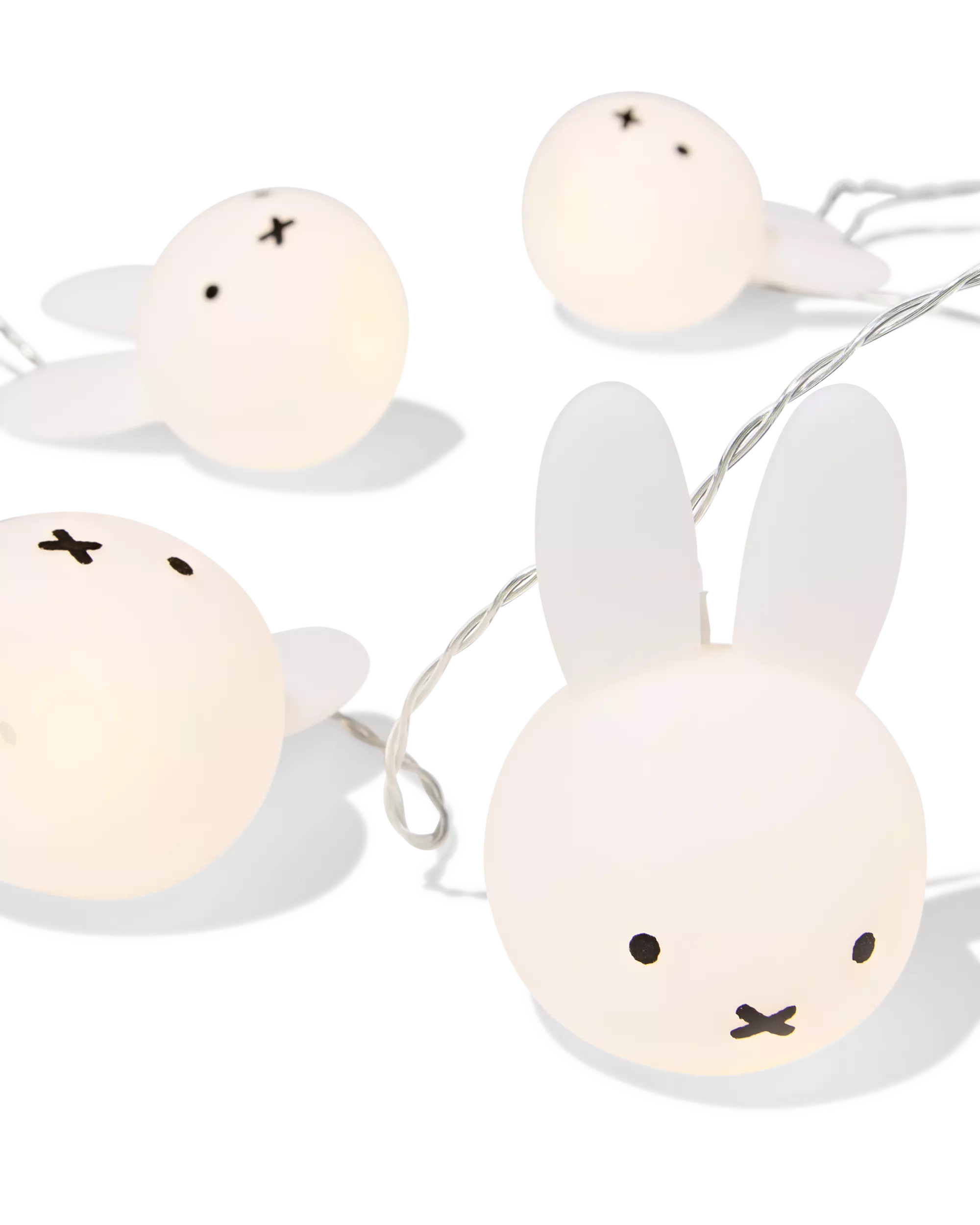 Miffy Lichterkette, 2,8 m, mit 12 Köpfen, Warmweiß für Innenräume