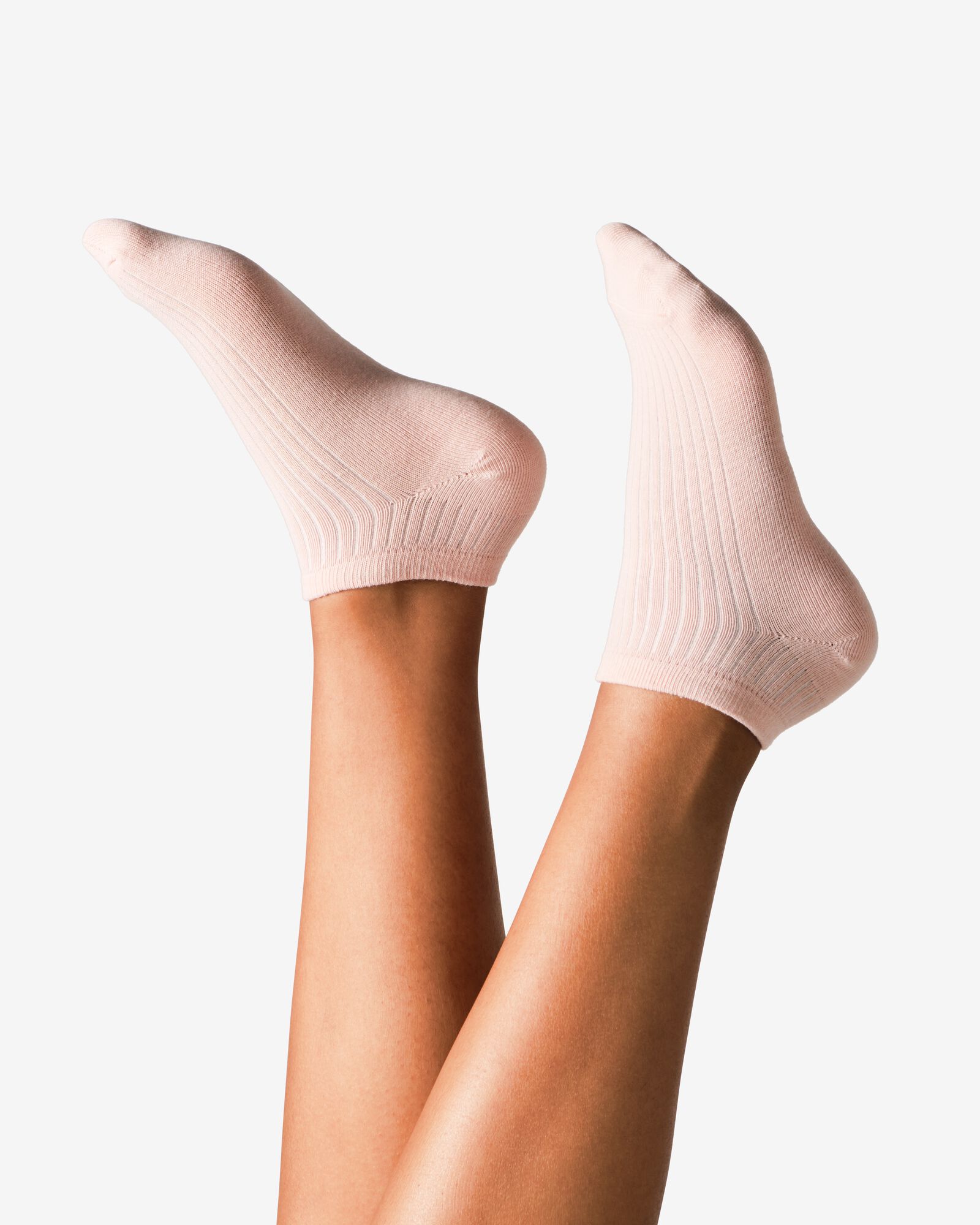 Damen-Kurzsocken, Kn&ouml;chel, gerippt altrosa - 4280955OLDPINK - HEMA