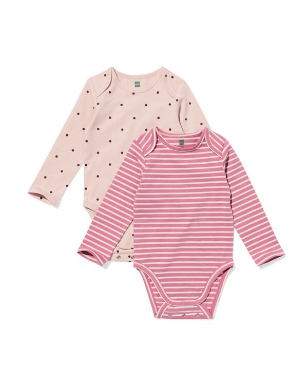 bodys &eacute;volutifs b&eacute;b&eacute; pois - 2 pi&egrave;ces rose rose - 33310260PINK - HEMA