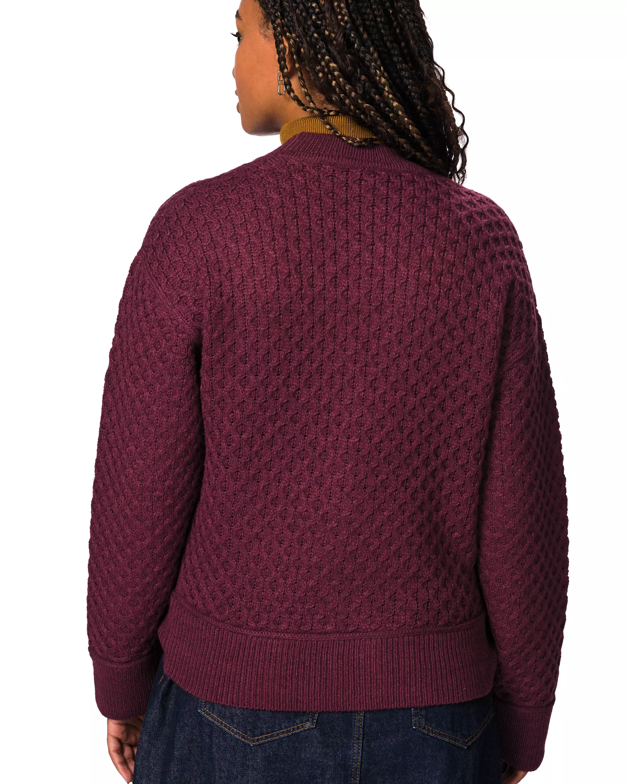 damesvest grofgebreid acryl
