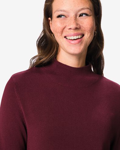 damestrui fijngebreid bordeauxrood bordeauxrood - 36306860BURGUNDYRED - HEMA