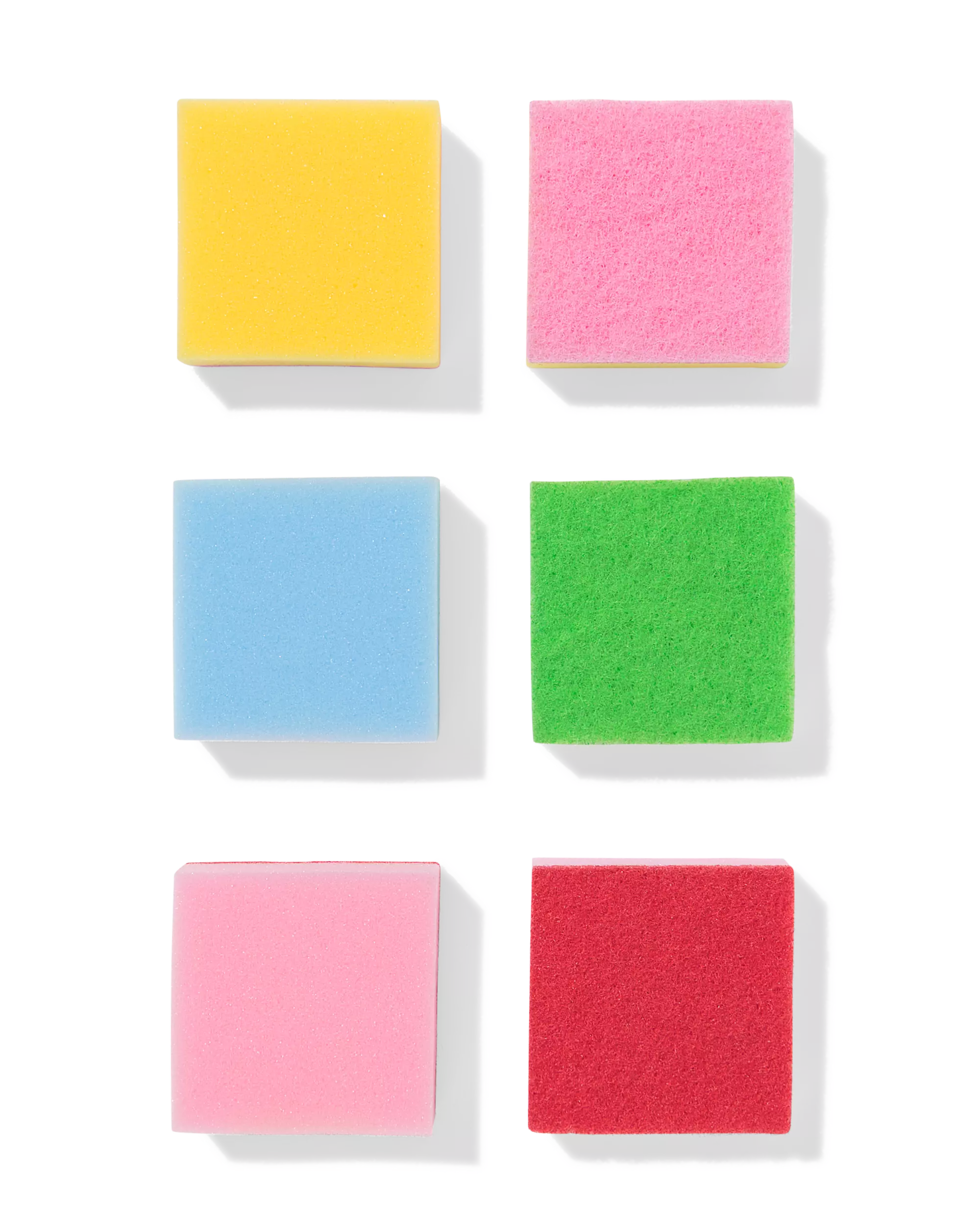 éponges à récurer 8x8cm - 6 pièces