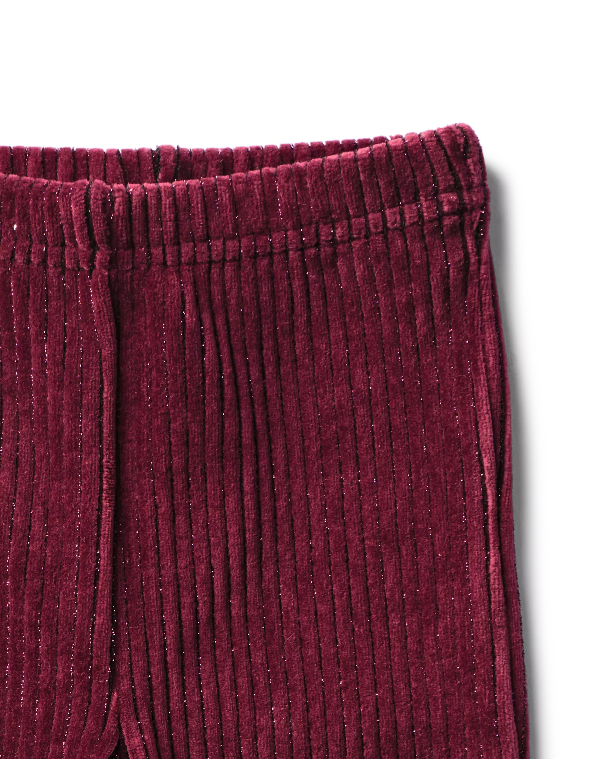 babylegging flared fit velours rib lurex