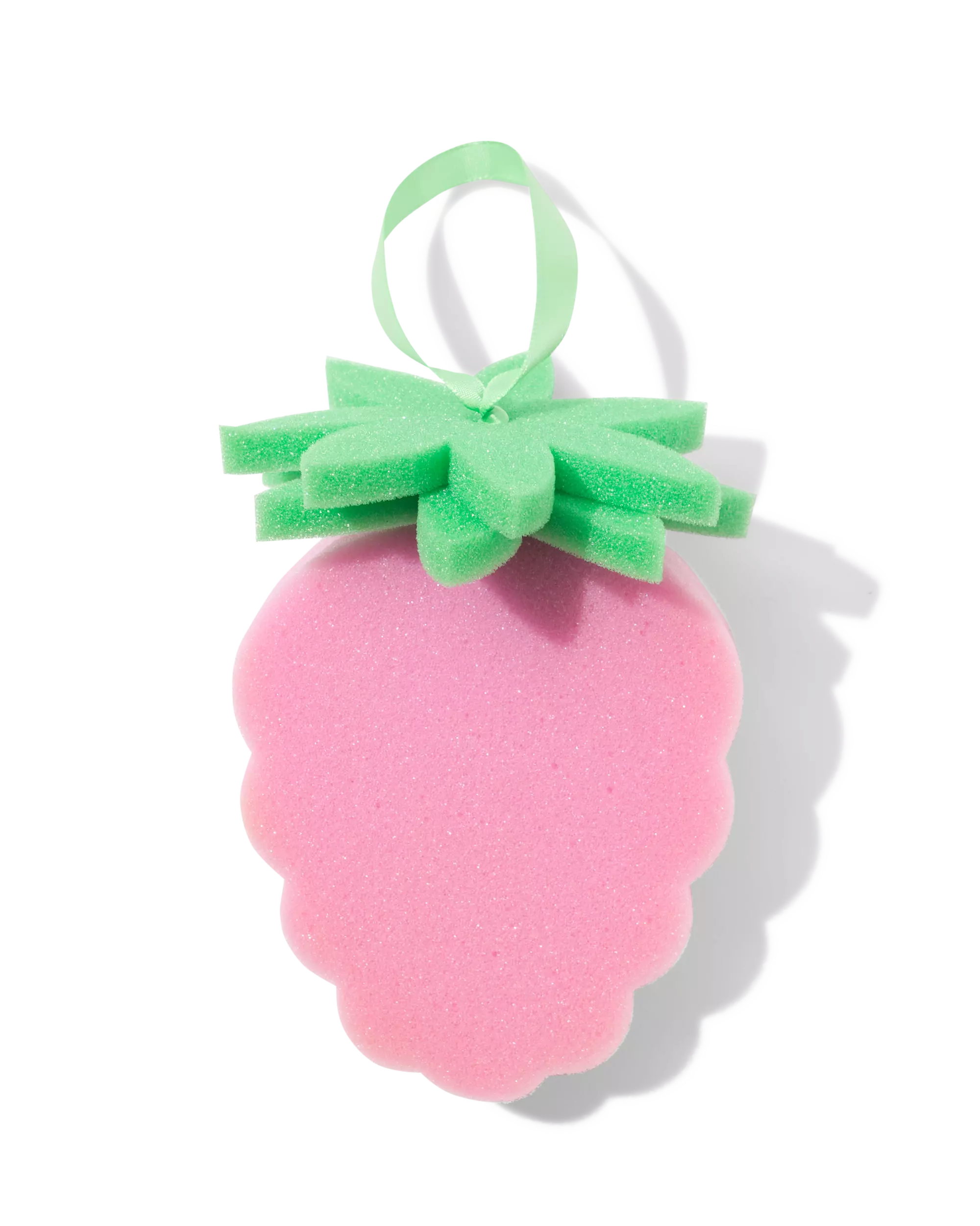 éponge de bain framboise