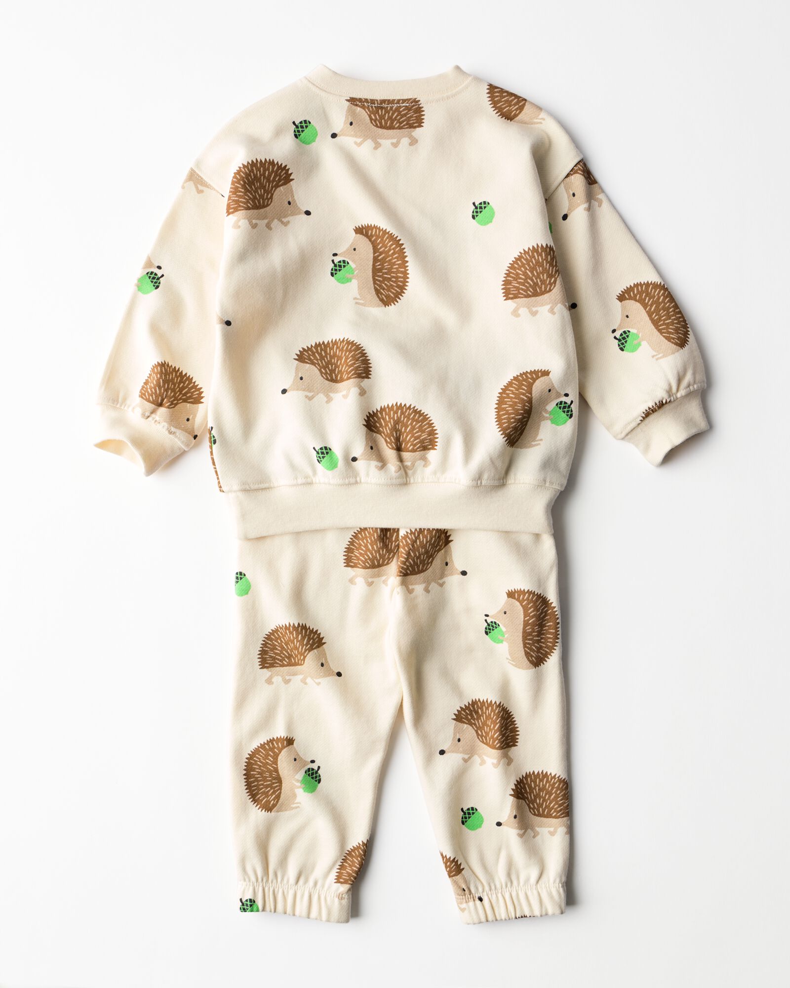 Baby-Bekleidungsset, Sweatstoff, Igel ecru ecru - 33109080ECRU - HEMA