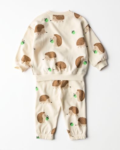 Baby-Bekleidungsset, Sweatstoff, Igel ecru ecru - 33109080ECRU - HEMA