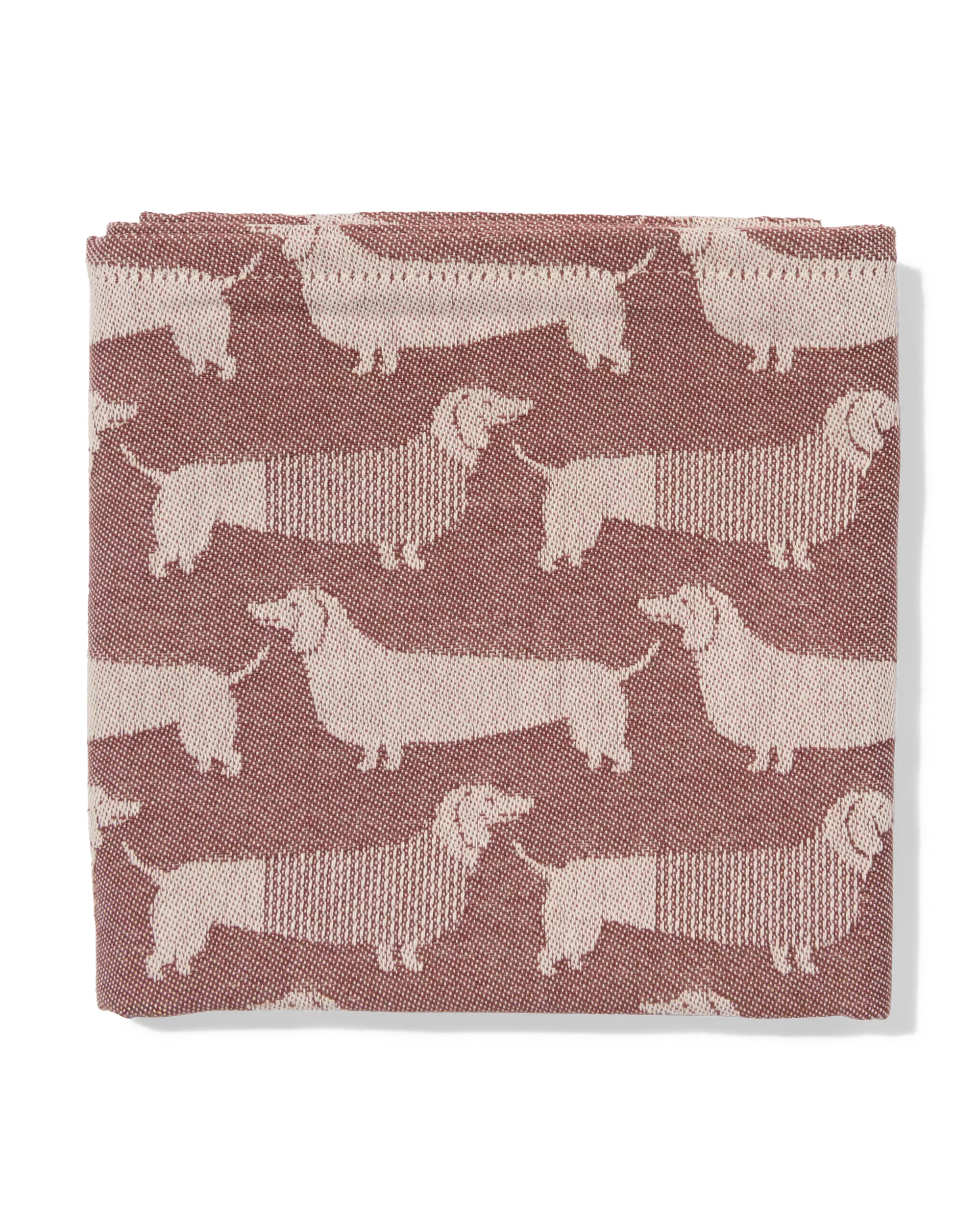 torchon 65 x 65 cm coton chien