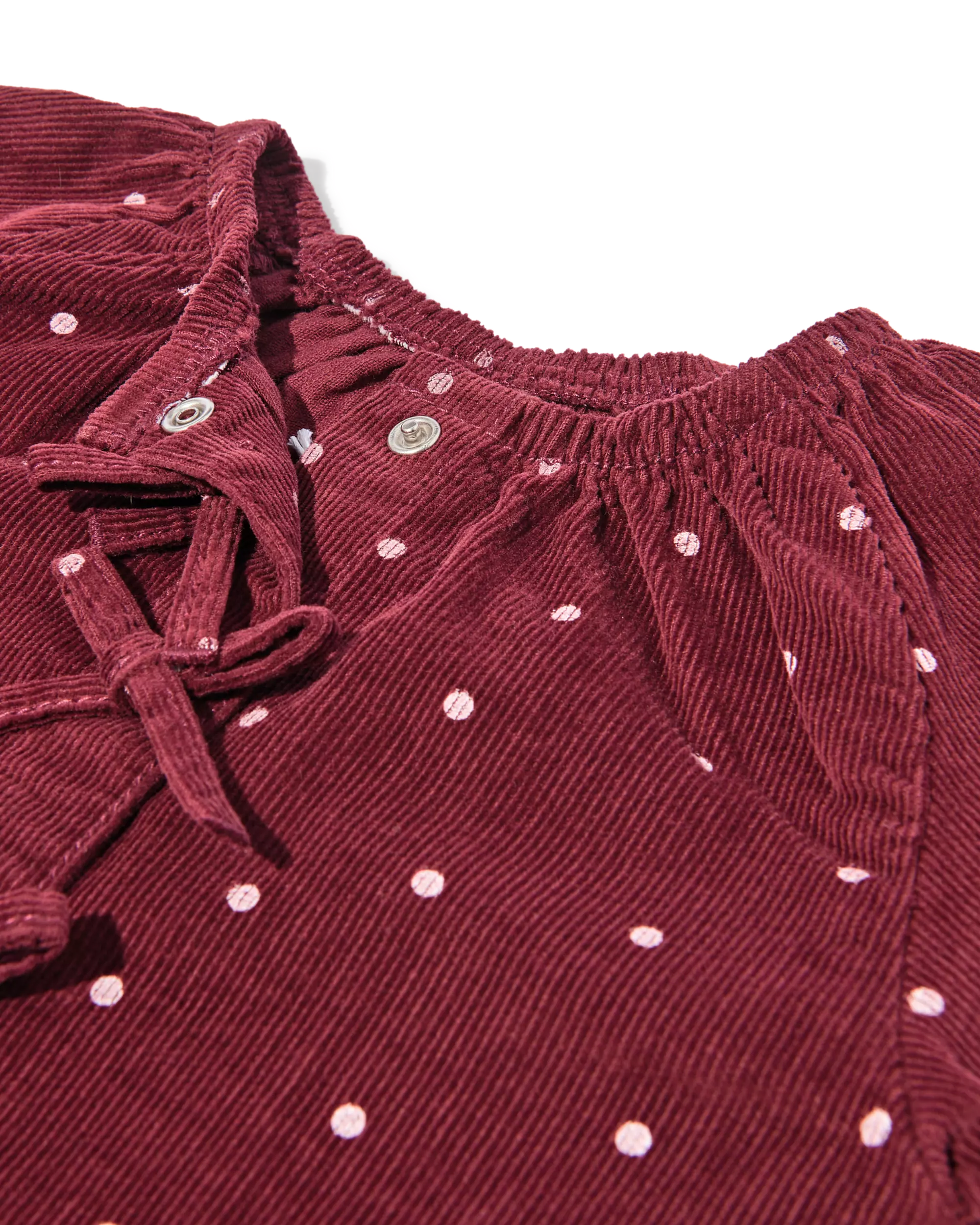Babykleid in A-Linie aus Kord mit Punkten