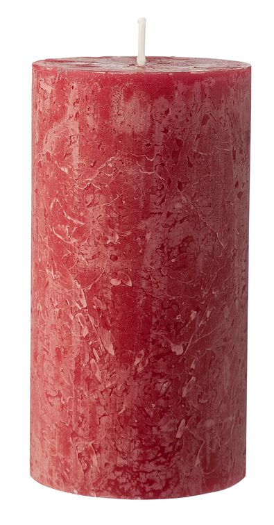 bougie rustique - 13x7 cm - rouge fonc&eacute; rouge fonc&eacute; 7 x 13 - 13503262 - HEMA