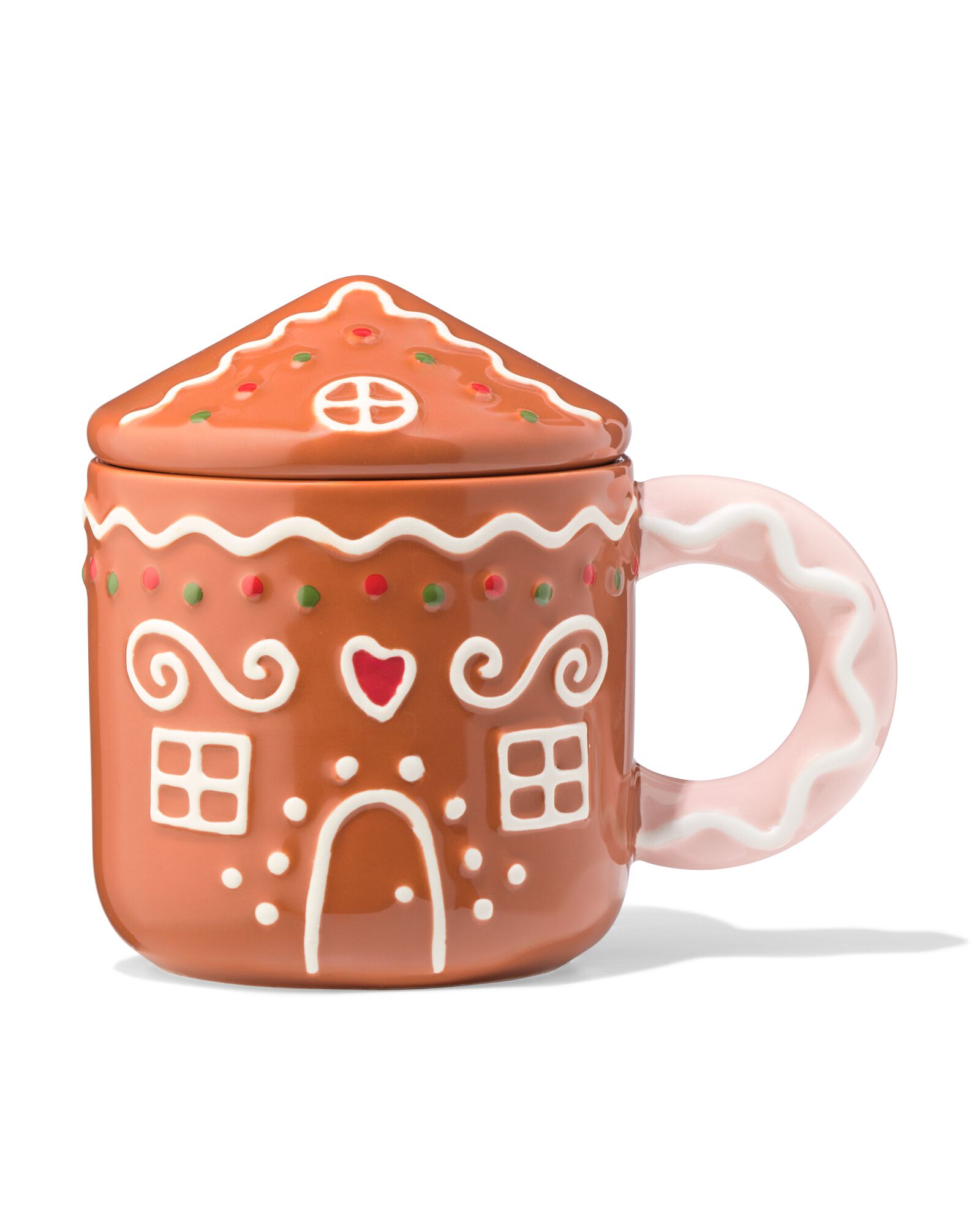 mug ⌀10 x 13,2 cm maison en pain d'&eacute;pices avec couvercle - 41501928 - HEMA
