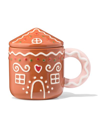 mug ⌀10 x 13,2 cm maison en pain d'&eacute;pices avec couvercle - 41501928 - HEMA