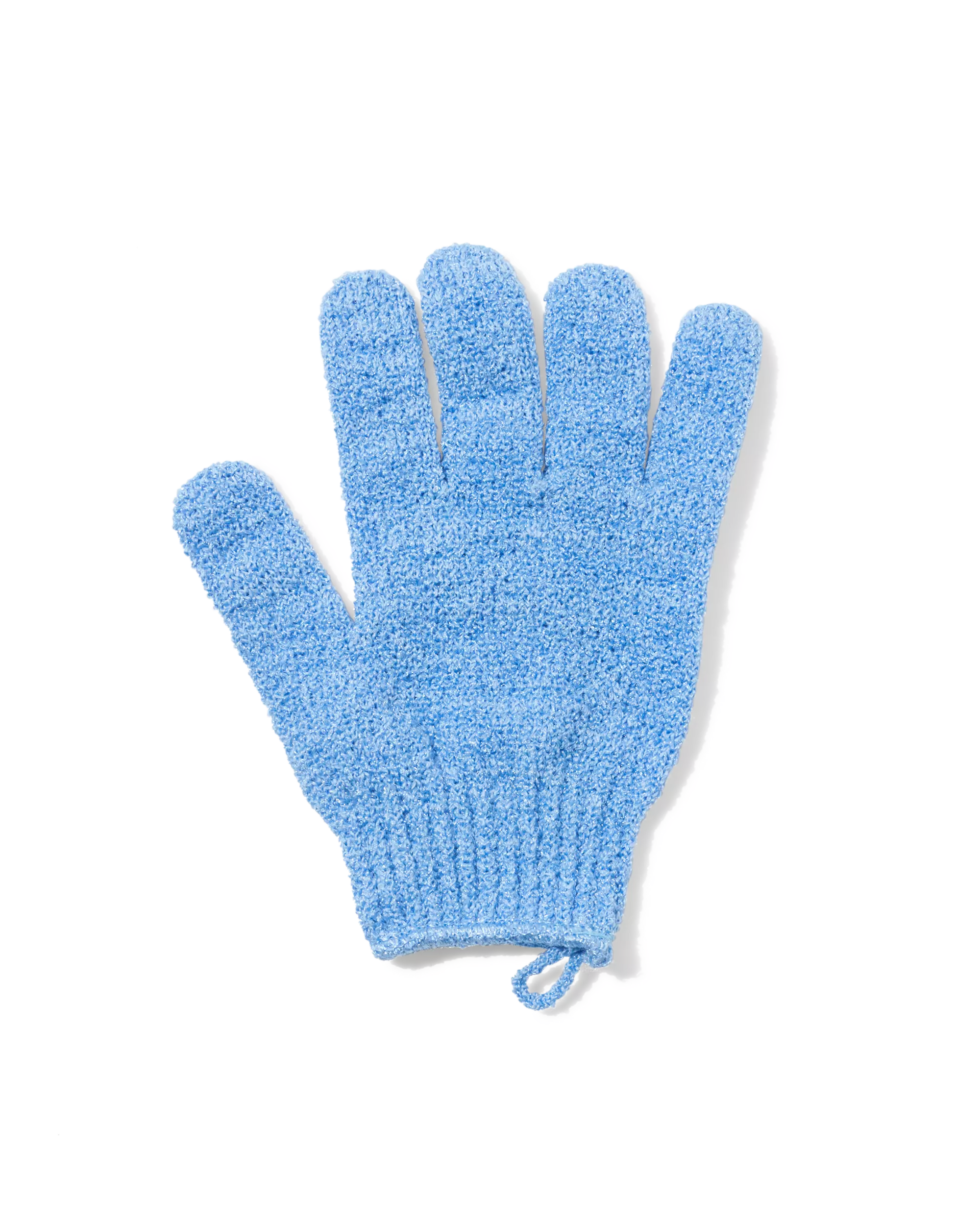 gant exfoliant bleu