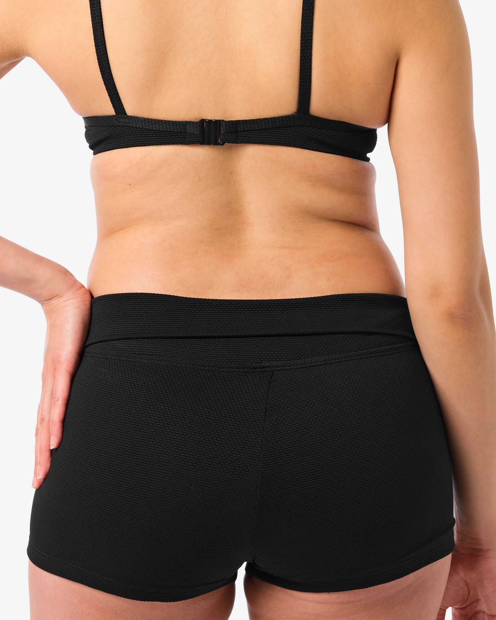 short de bikini femme avec ourlet rabattable noir noir - 22351580BLACK - HEMA