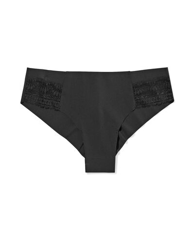 slip br&eacute;silien femme microfibre avec dentelle noir noir - 19640530BLACK - HEMA