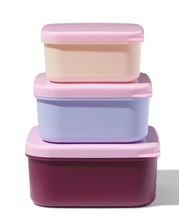 snackboxjes roze - 3 stuks - 80690066 - HEMA